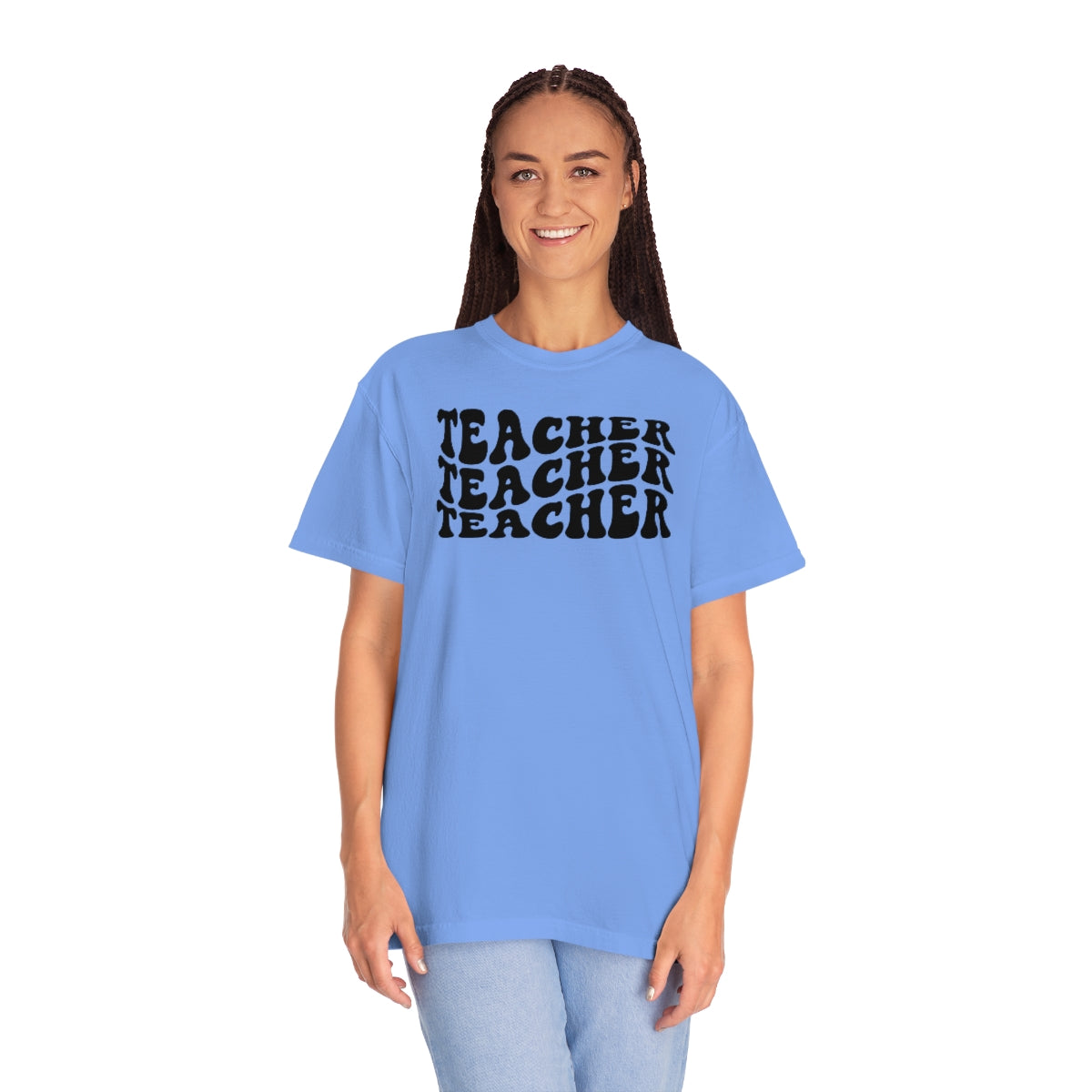 Teacher Black Print Unisex Garment-Dyed PREMIUM T-shirt