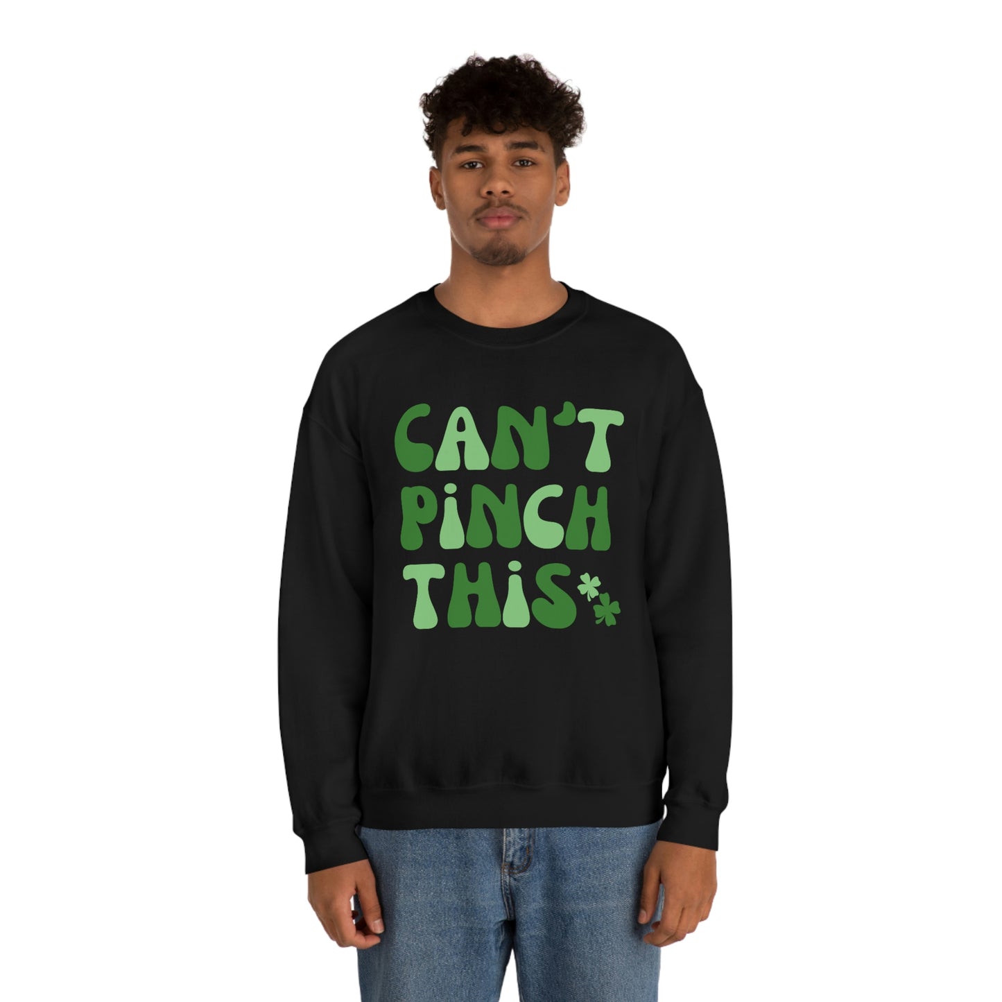 St. Patrick's Day "Can't Pinch This" Design Unisex Heavy Blend Crewneck Sweatshirt