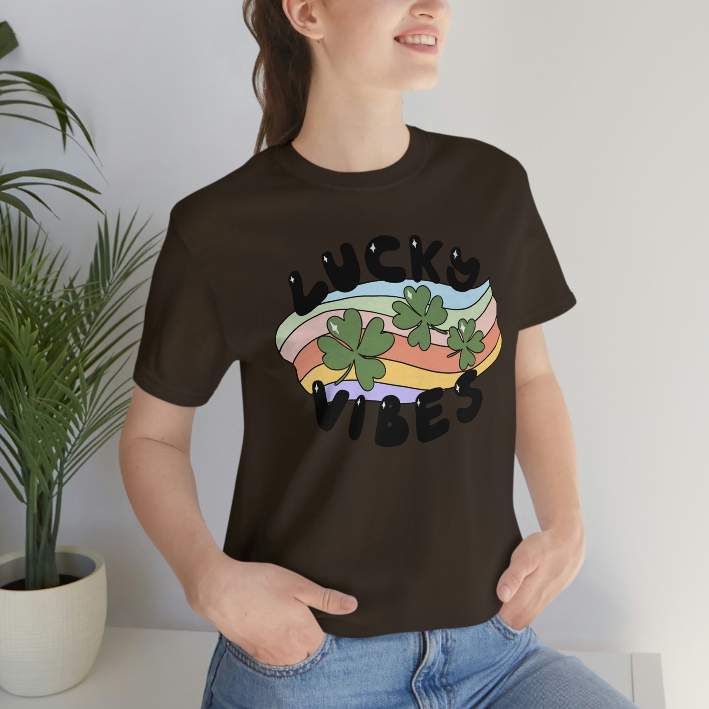St. Patrick's Day "Lucky Vibes" Unisex Jersey Short Sleeve Tee