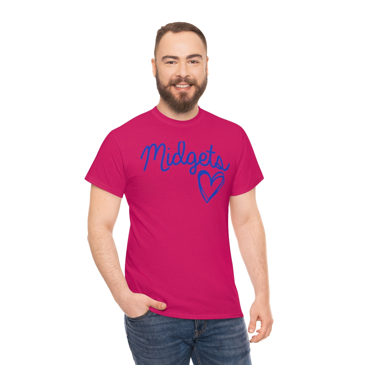 Midget Blue Heart Unisex Heavy Cotton Tee