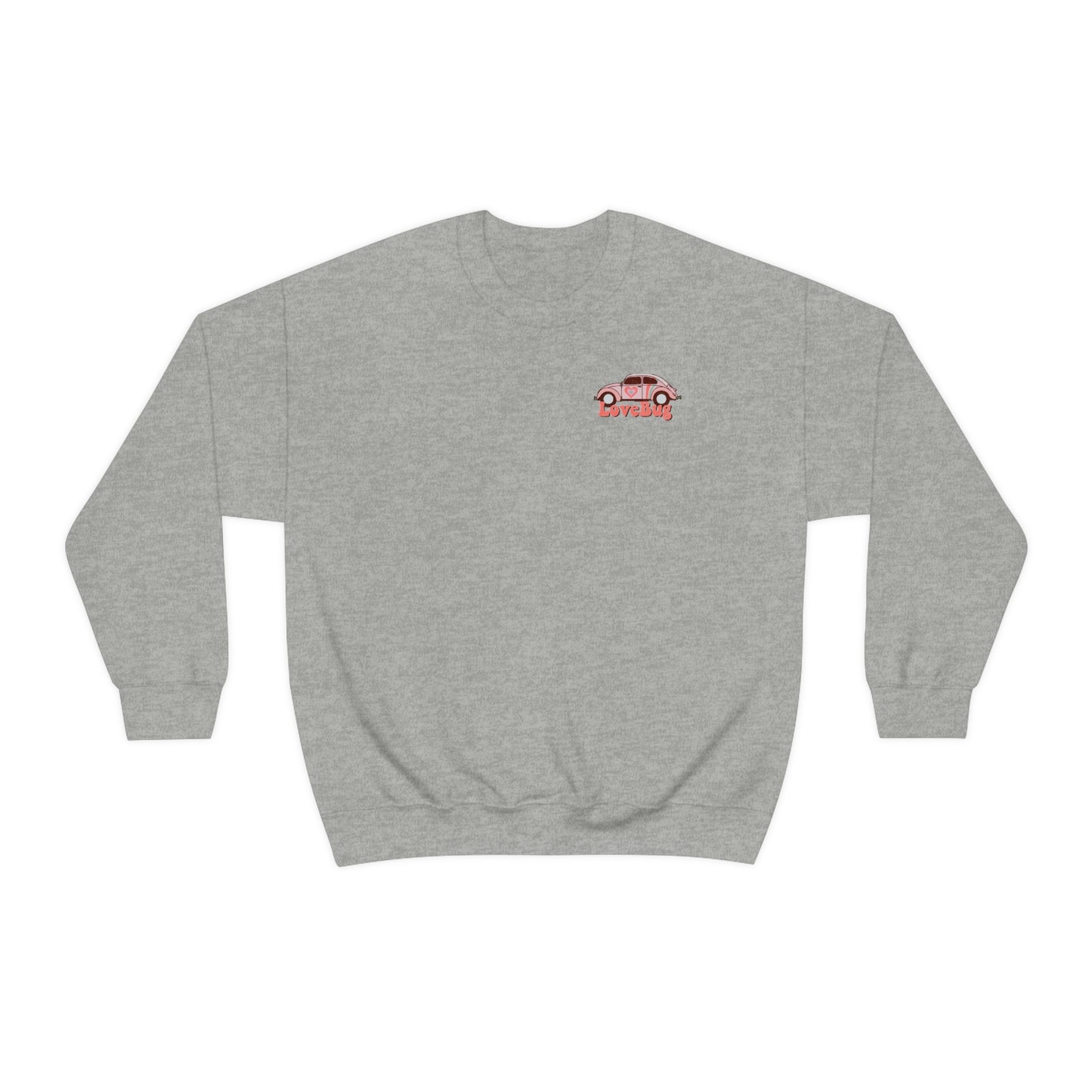 Front and Back Image "Lovebug" Unisex Heavy Blend™ Crewneck Sweatshirt
