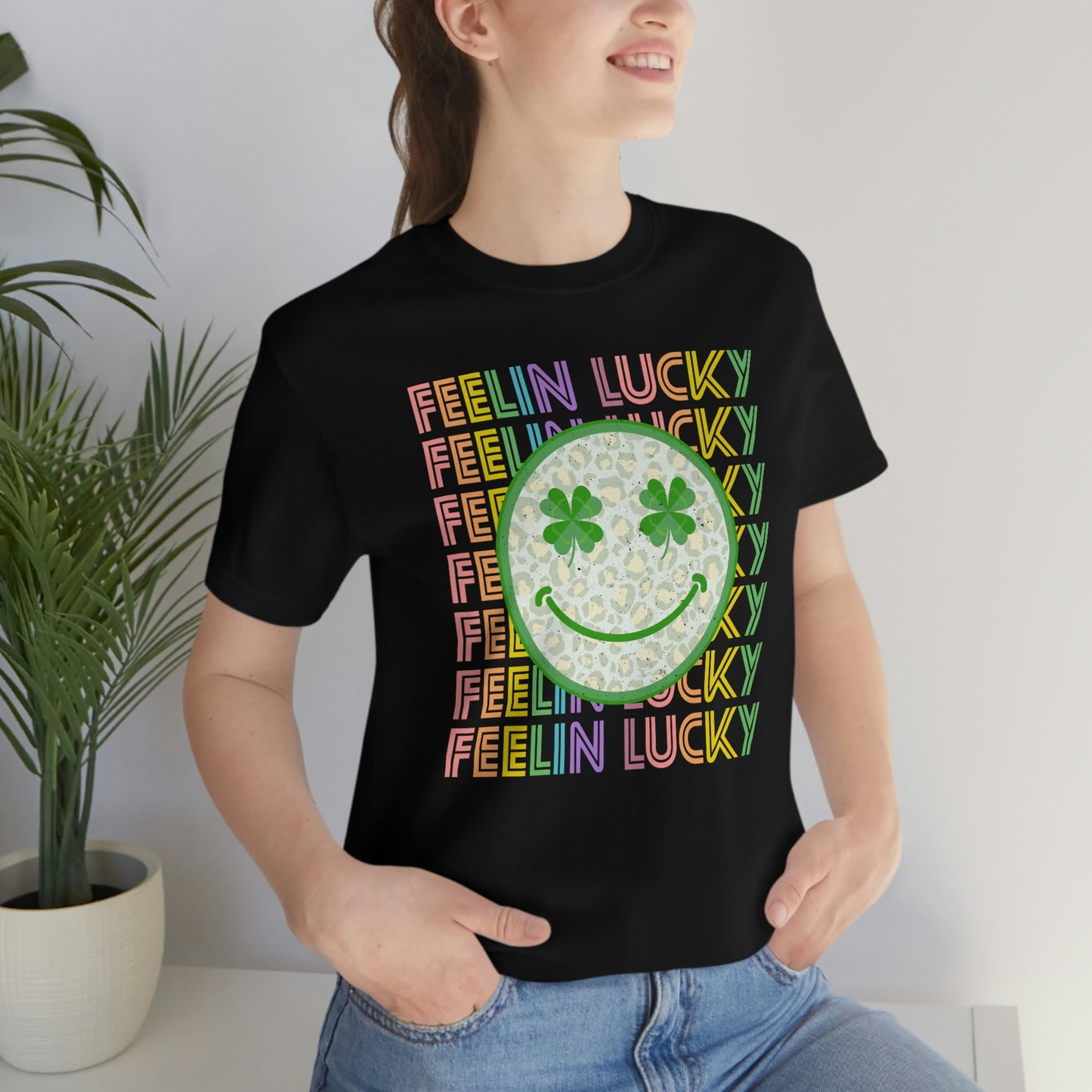 St. Patrick's Day "Feelin Lucky" Unisex Jersey Short Sleeve Tee