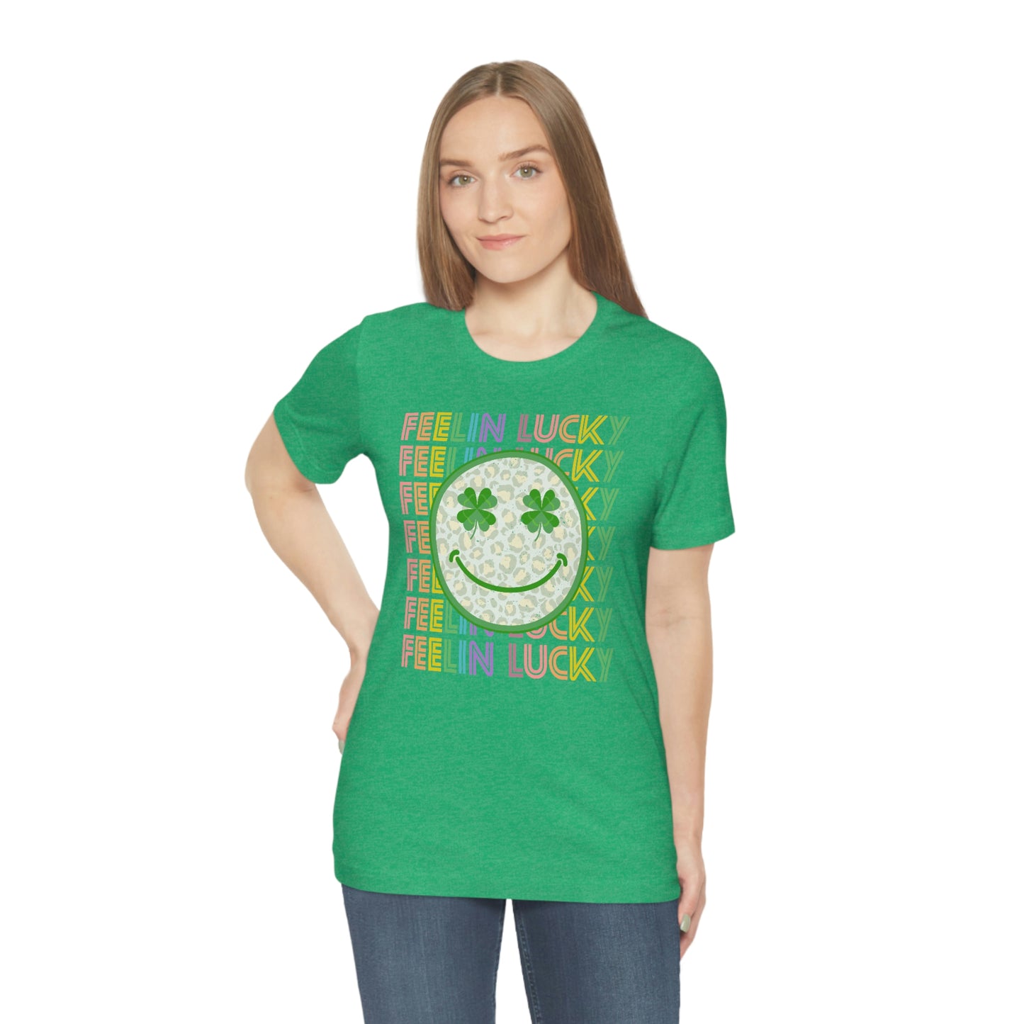St. Patrick's Day "Feelin Lucky" Unisex Jersey Short Sleeve Tee