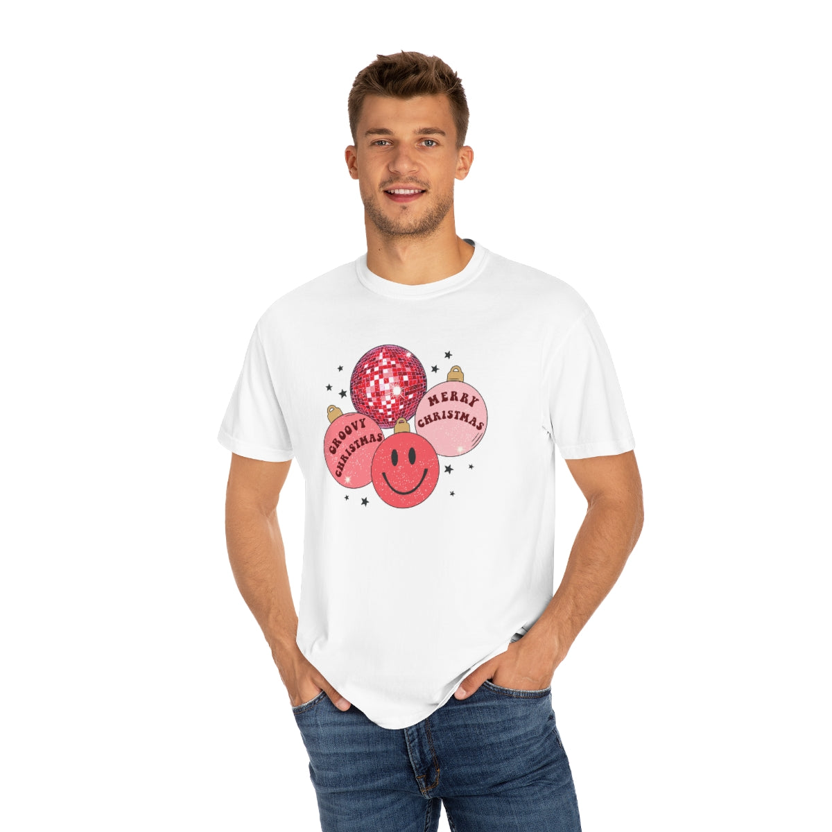 Groovy Christmas Unisex Garment-Dyed Comfort Colors PREMIUM T-shirt