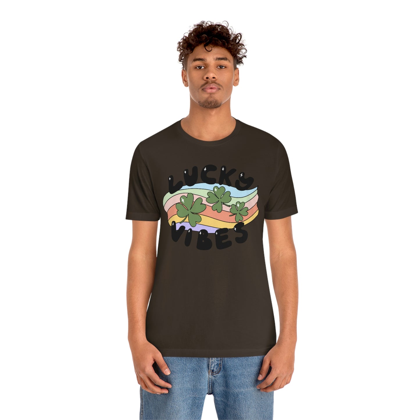 St. Patrick's Day "Lucky Vibes" Unisex Jersey Short Sleeve Tee