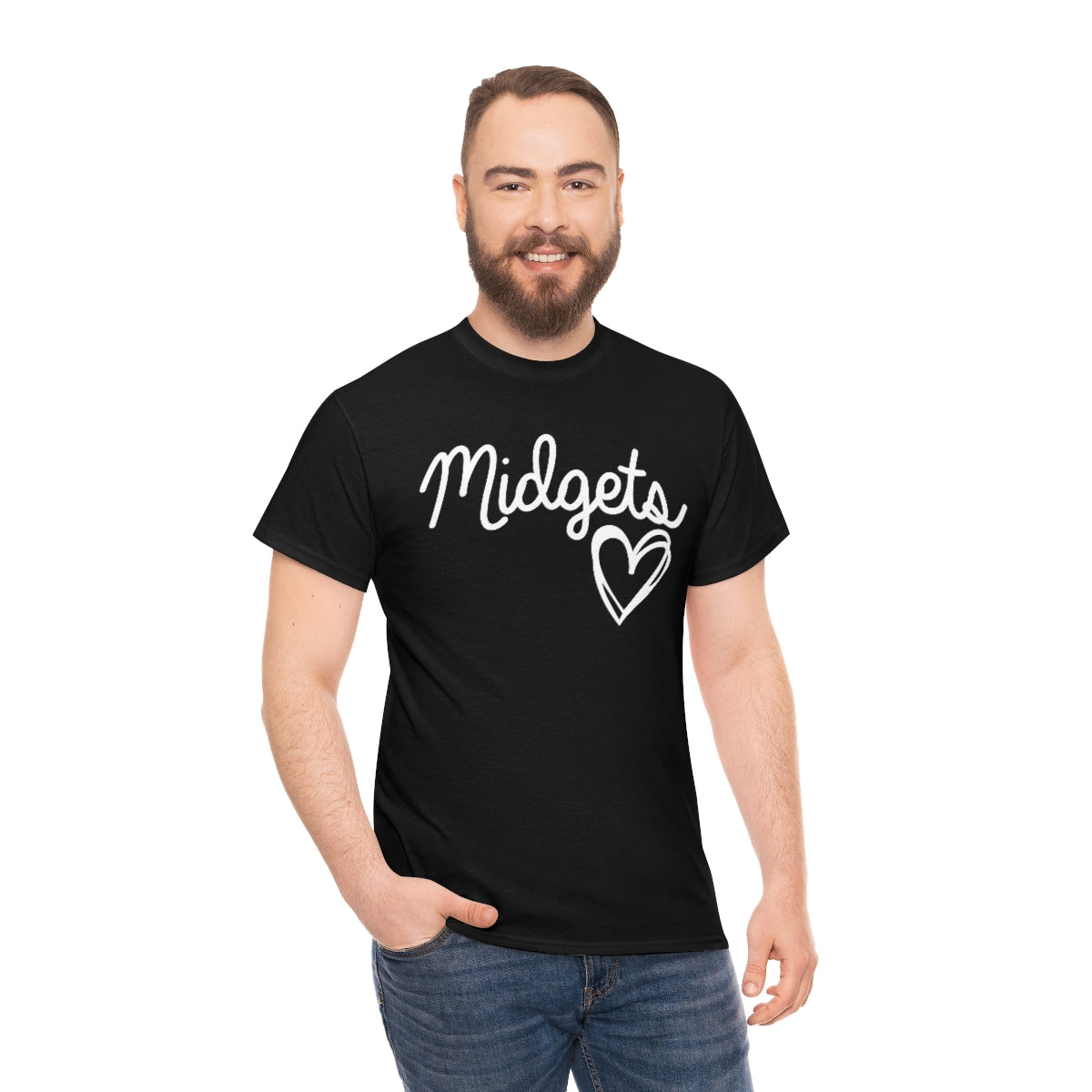 Midget Heart Unisex Heavy Cotton Tee