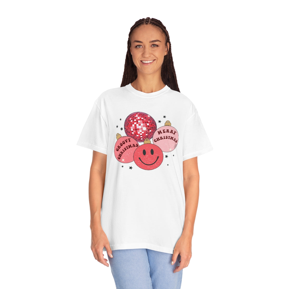 Groovy Christmas Unisex Garment-Dyed Comfort Colors PREMIUM T-shirt