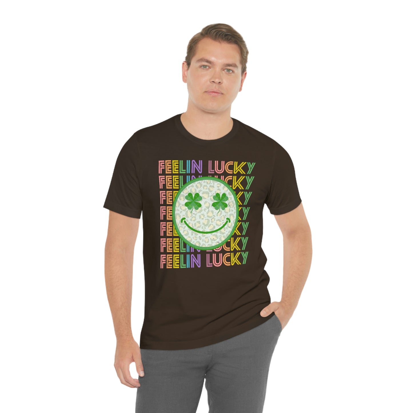 St. Patrick's Day "Feelin Lucky" Unisex Jersey Short Sleeve Tee