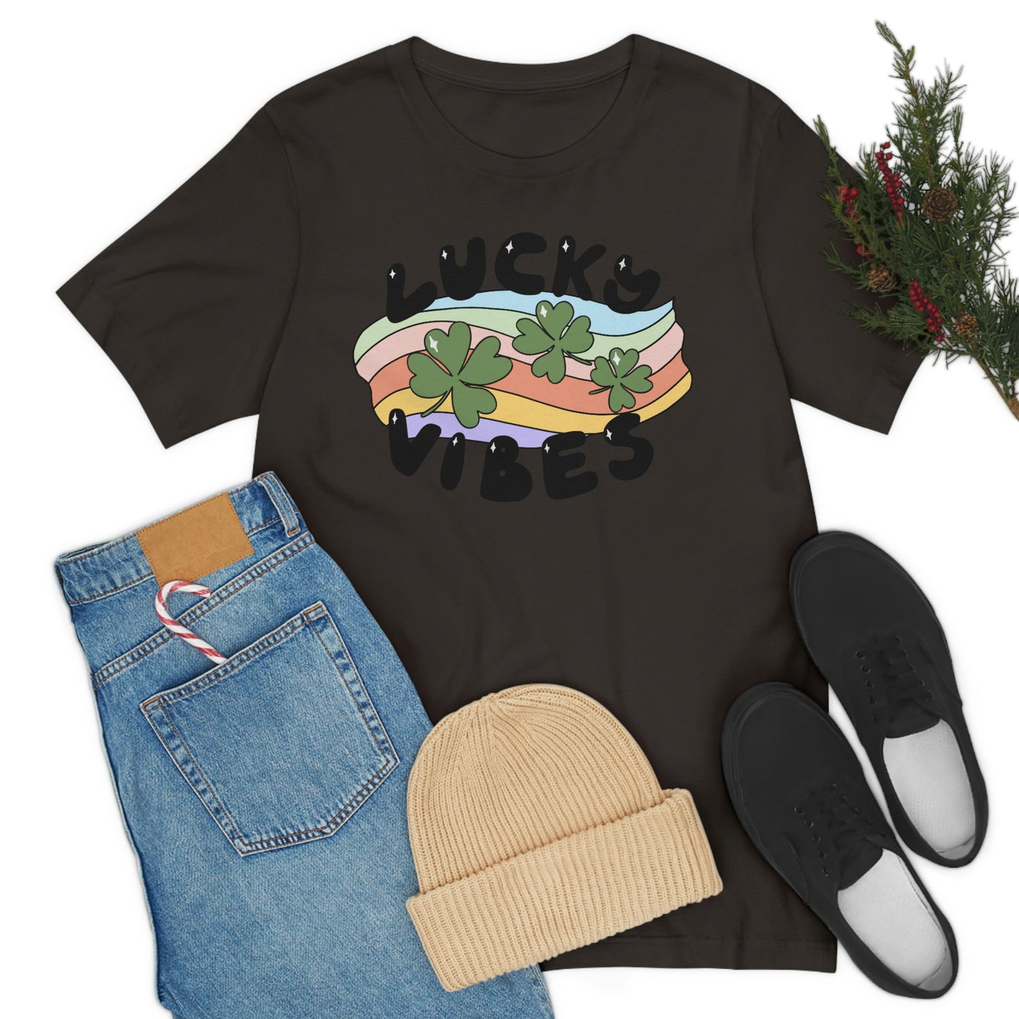 St. Patrick's Day "Lucky Vibes" Unisex Jersey Short Sleeve Tee