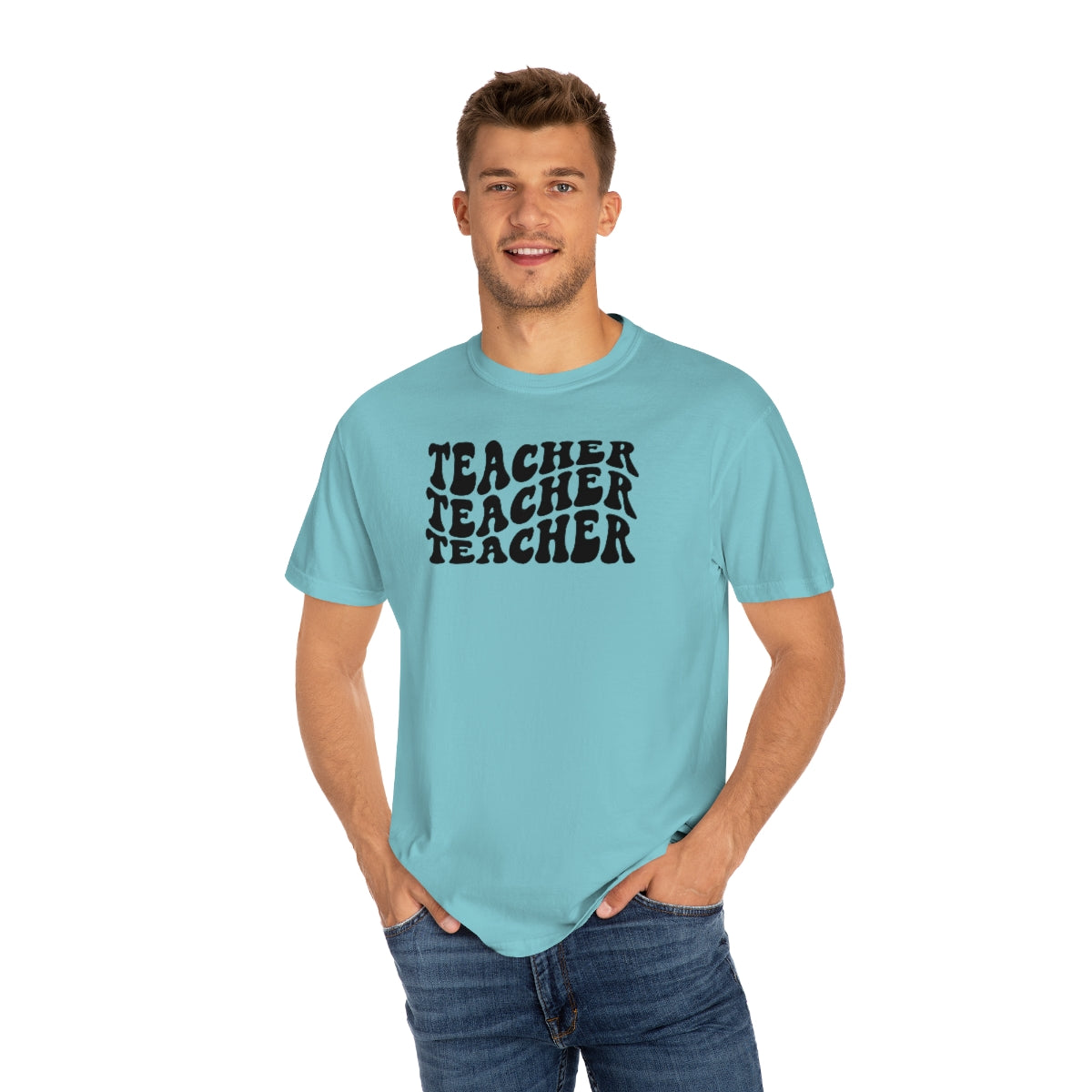 Teacher Black Print Unisex Garment-Dyed PREMIUM T-shirt