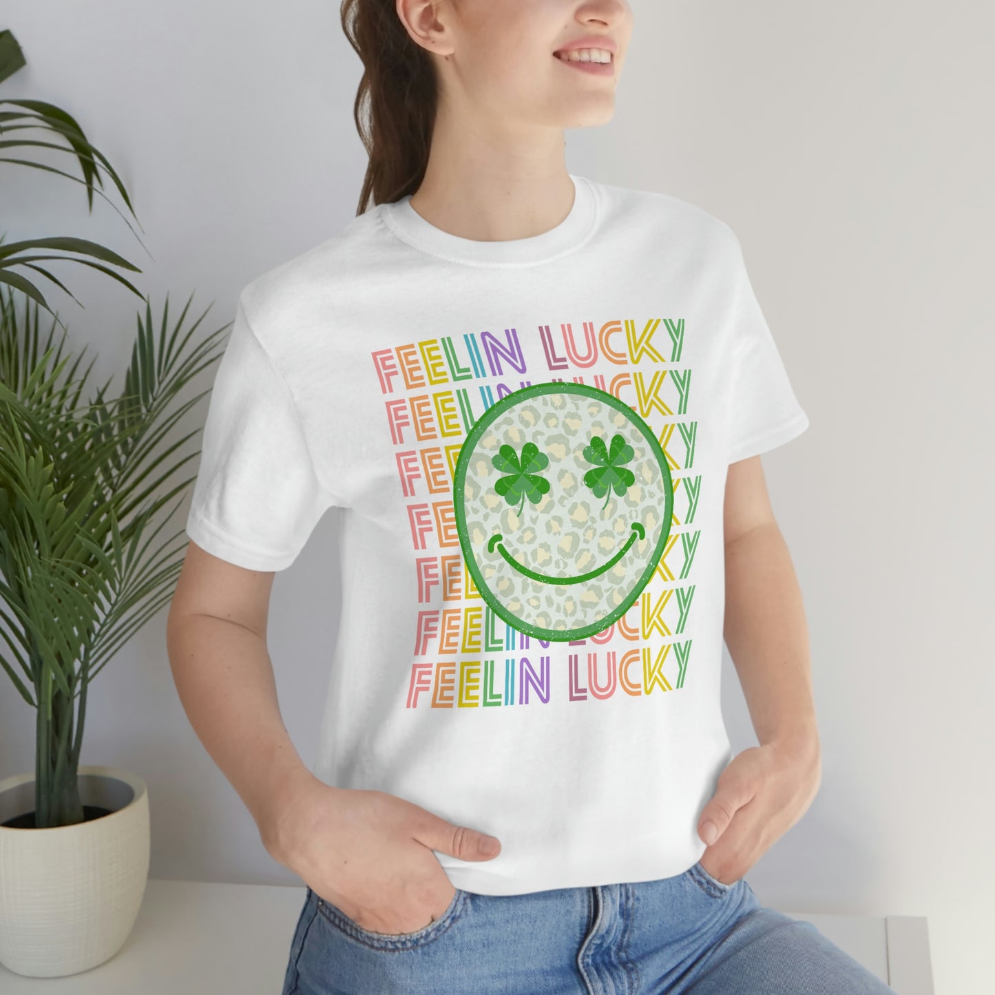St. Patrick's Day "Feelin Lucky" Unisex Jersey Short Sleeve Tee