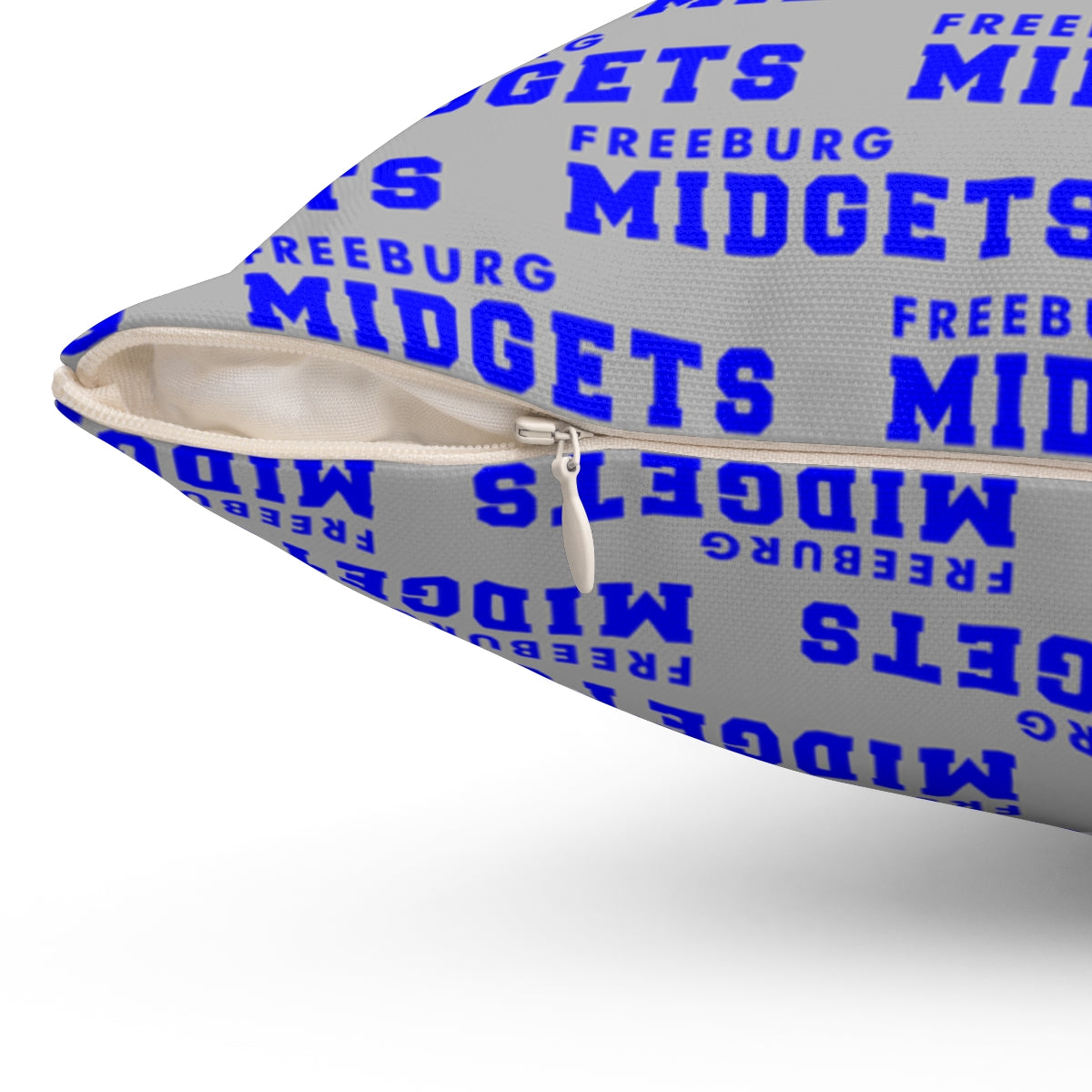 Gray Freeburg Midgets Spun Polyester Square Pillow