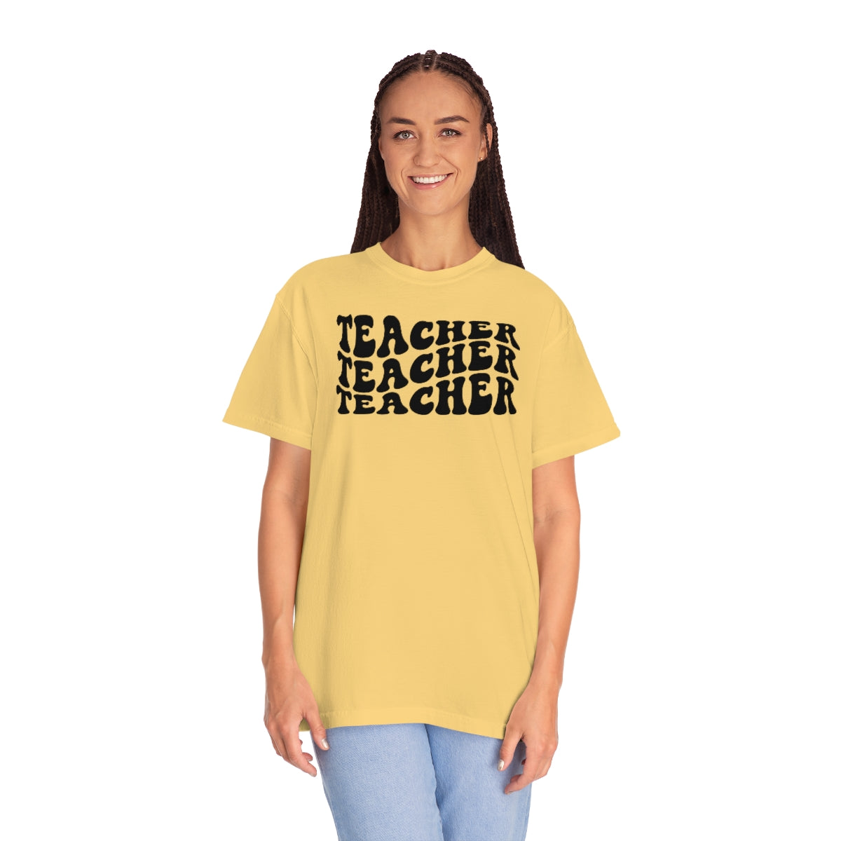 Teacher Black Print Unisex Garment-Dyed PREMIUM T-shirt