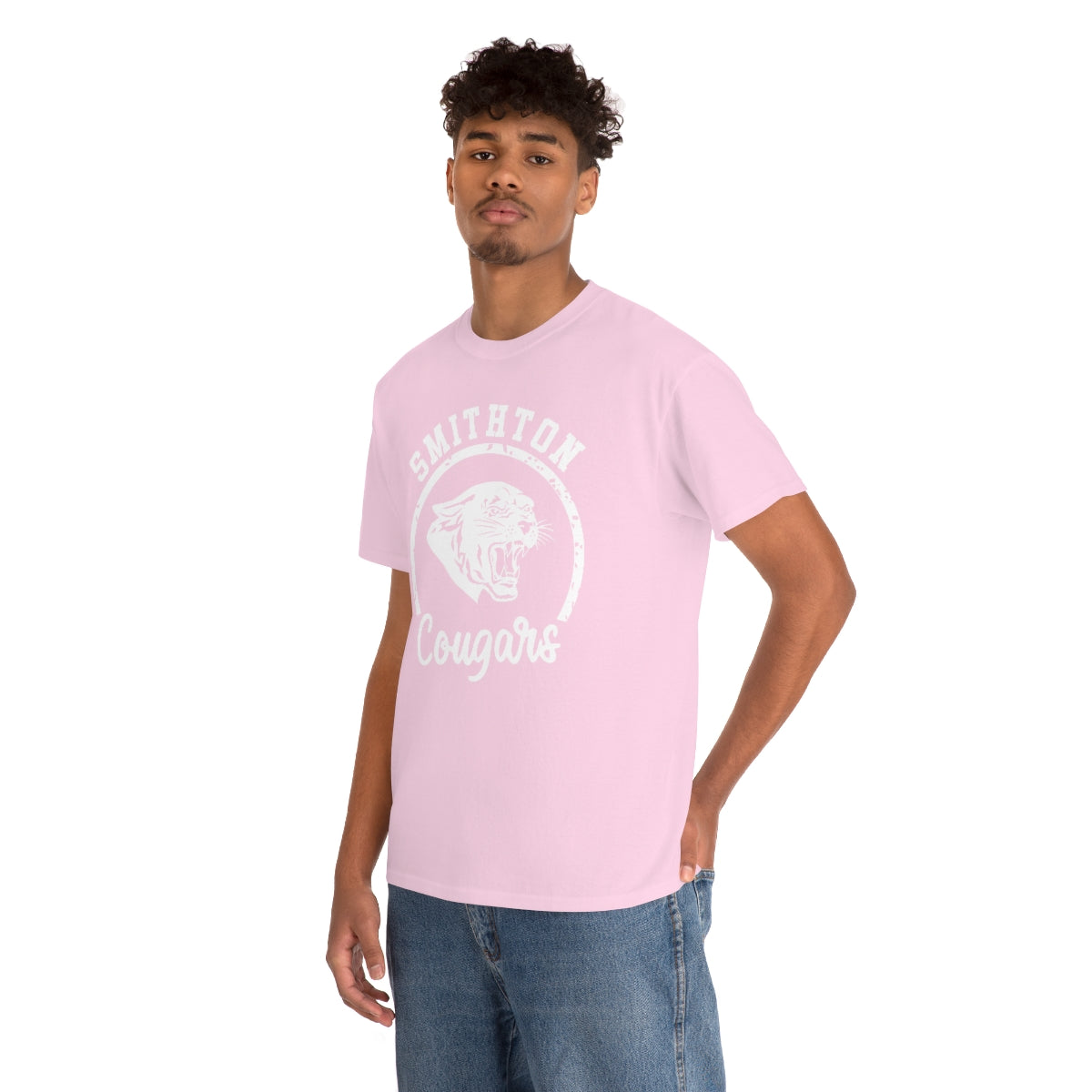 Smithton Cougars - White Imprint Unisex Heavy Cotton Tee