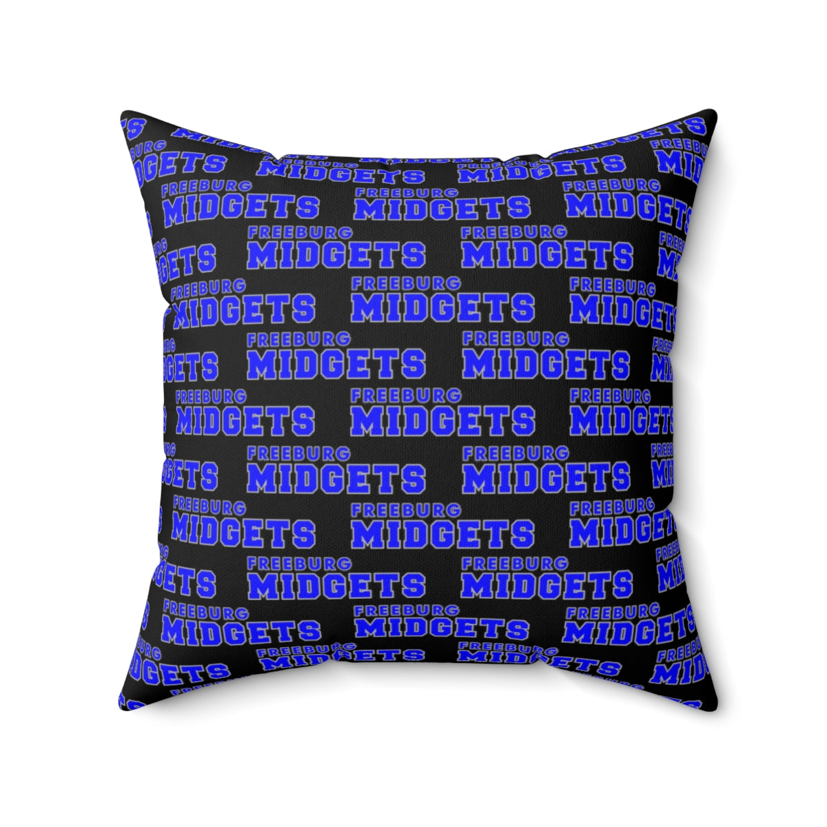 Black Freeburg Midgets Spun Polyester Square Pillow
