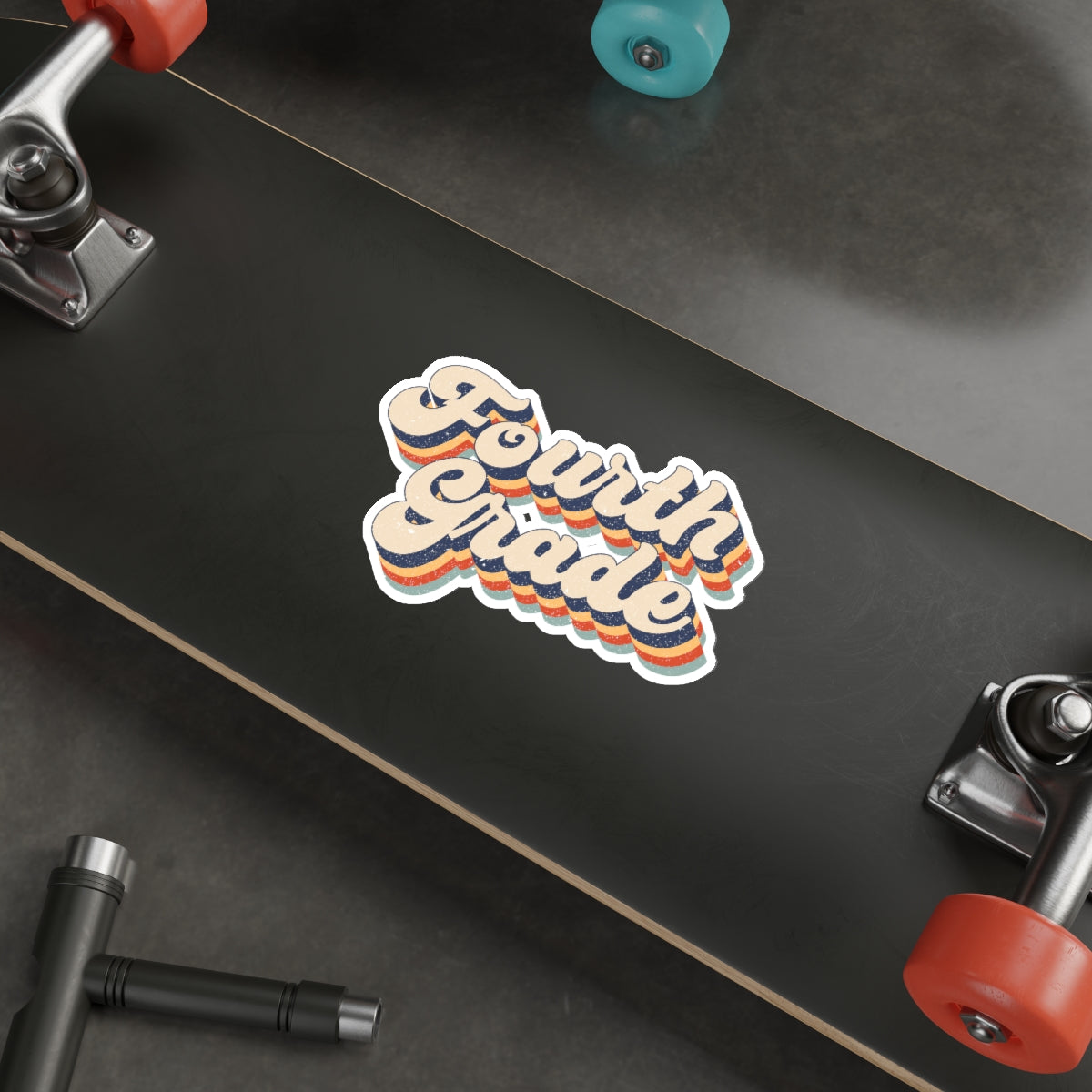 Fourth Grade Teacher Die-Cut Stickers