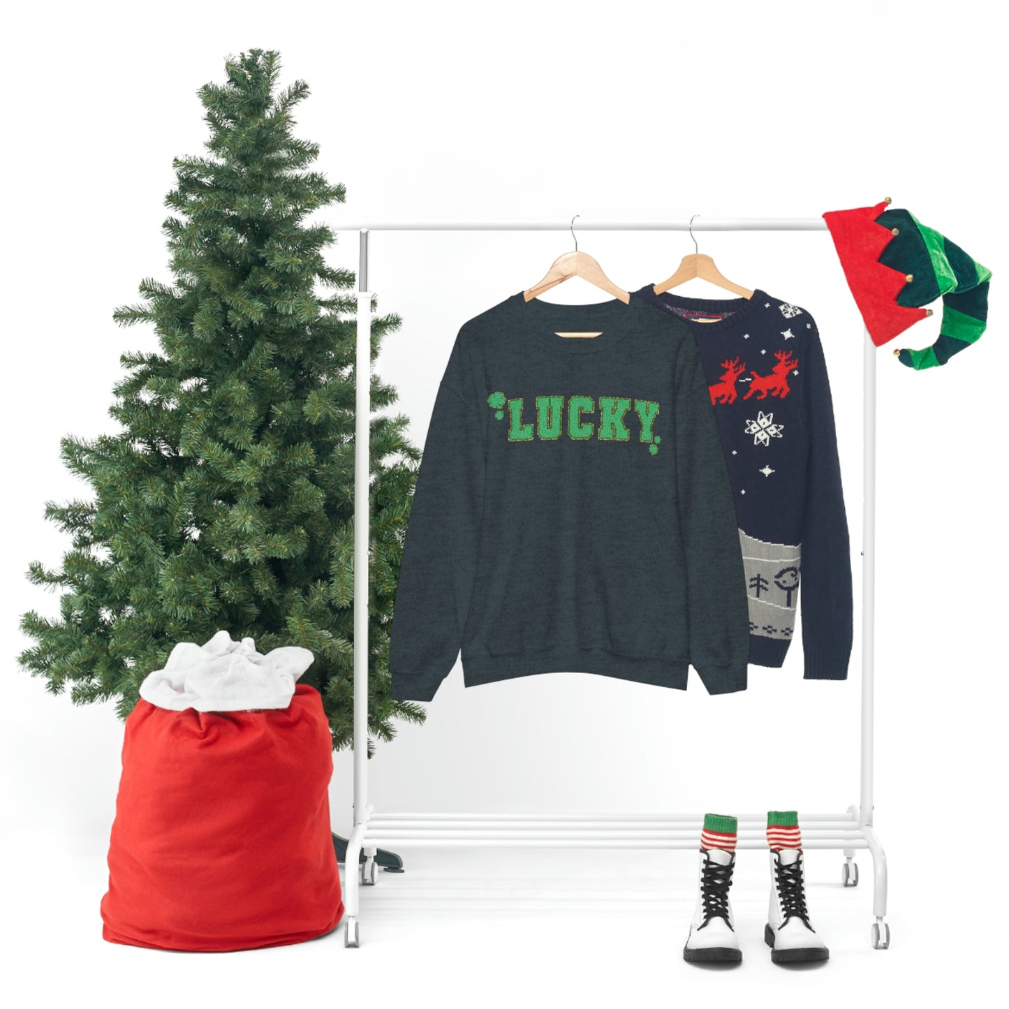 St. Patrick's Day "Lucky" Design Unisex Heavy Blend Crewneck Sweatshirt