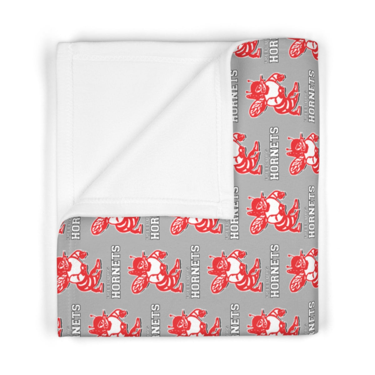Gray Freeburg Hornets Soft Fleece Baby Blanket
