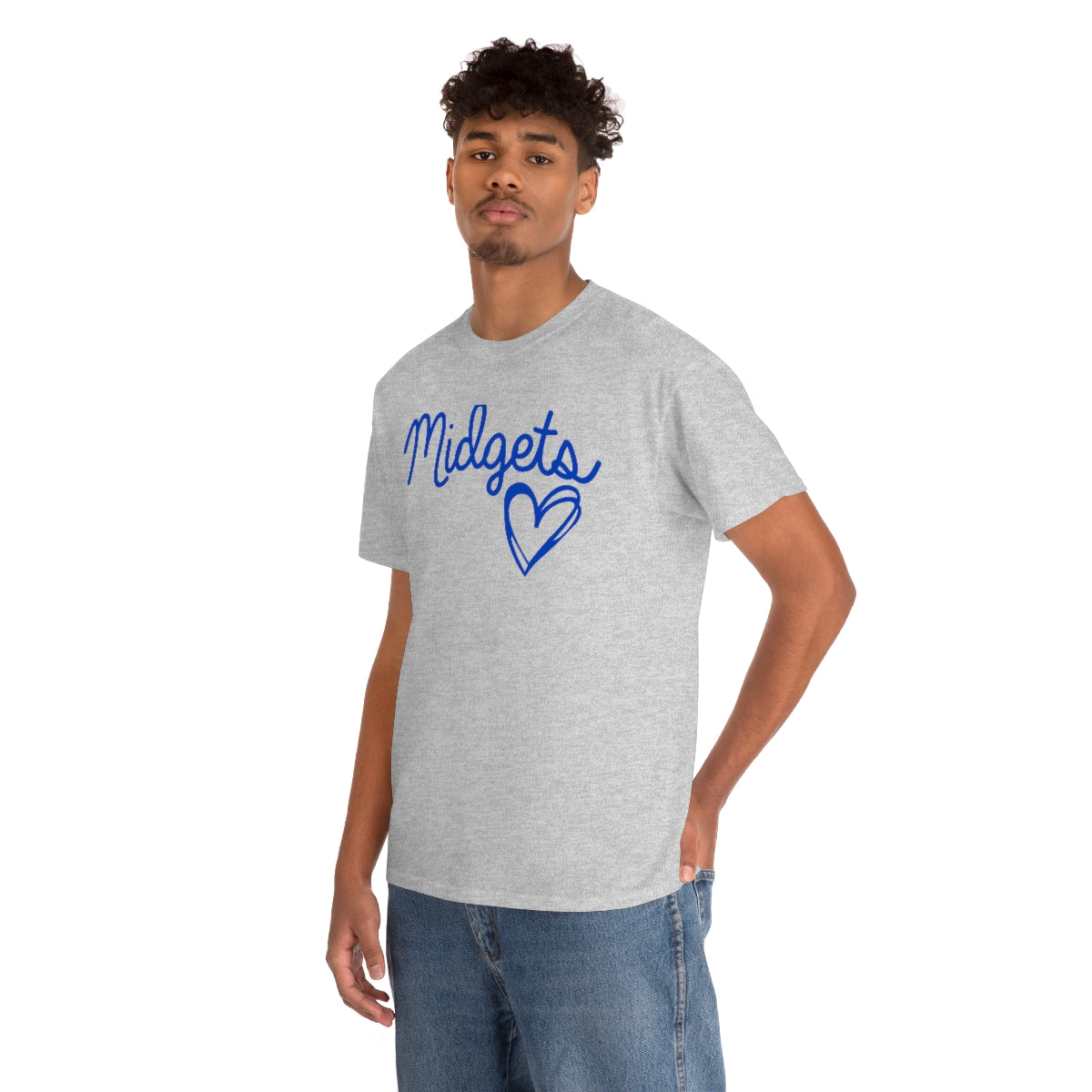 Midget Blue Heart Unisex Heavy Cotton Tee