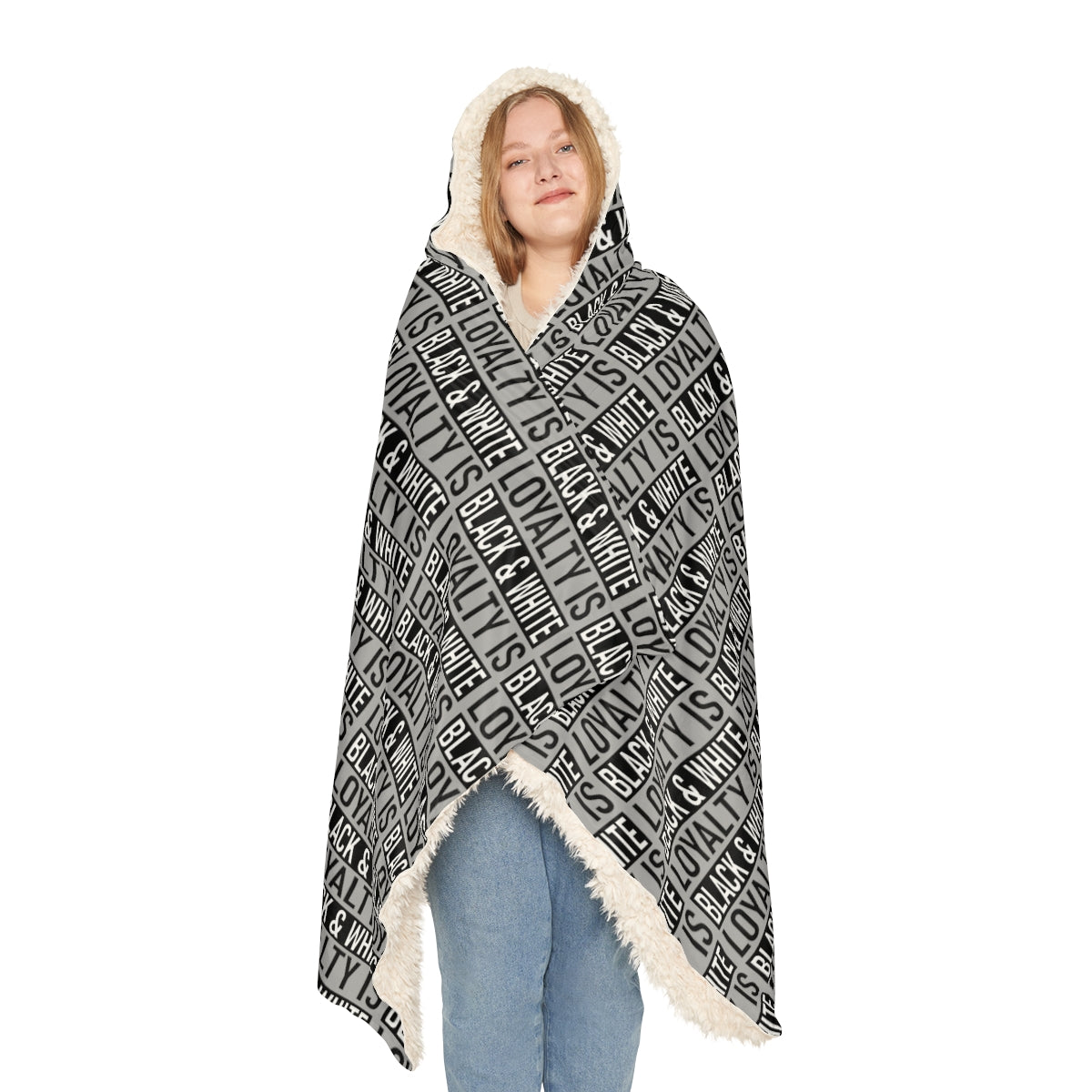 Gray "Loyalty is Black and White" Snuggle Blanket