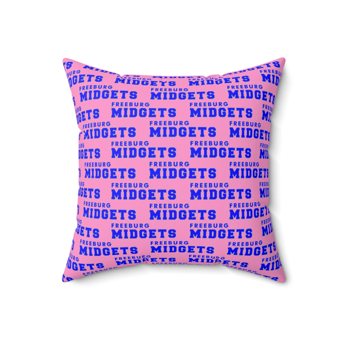 Pink Freeburg Midgets Spun Polyester Square Pillow