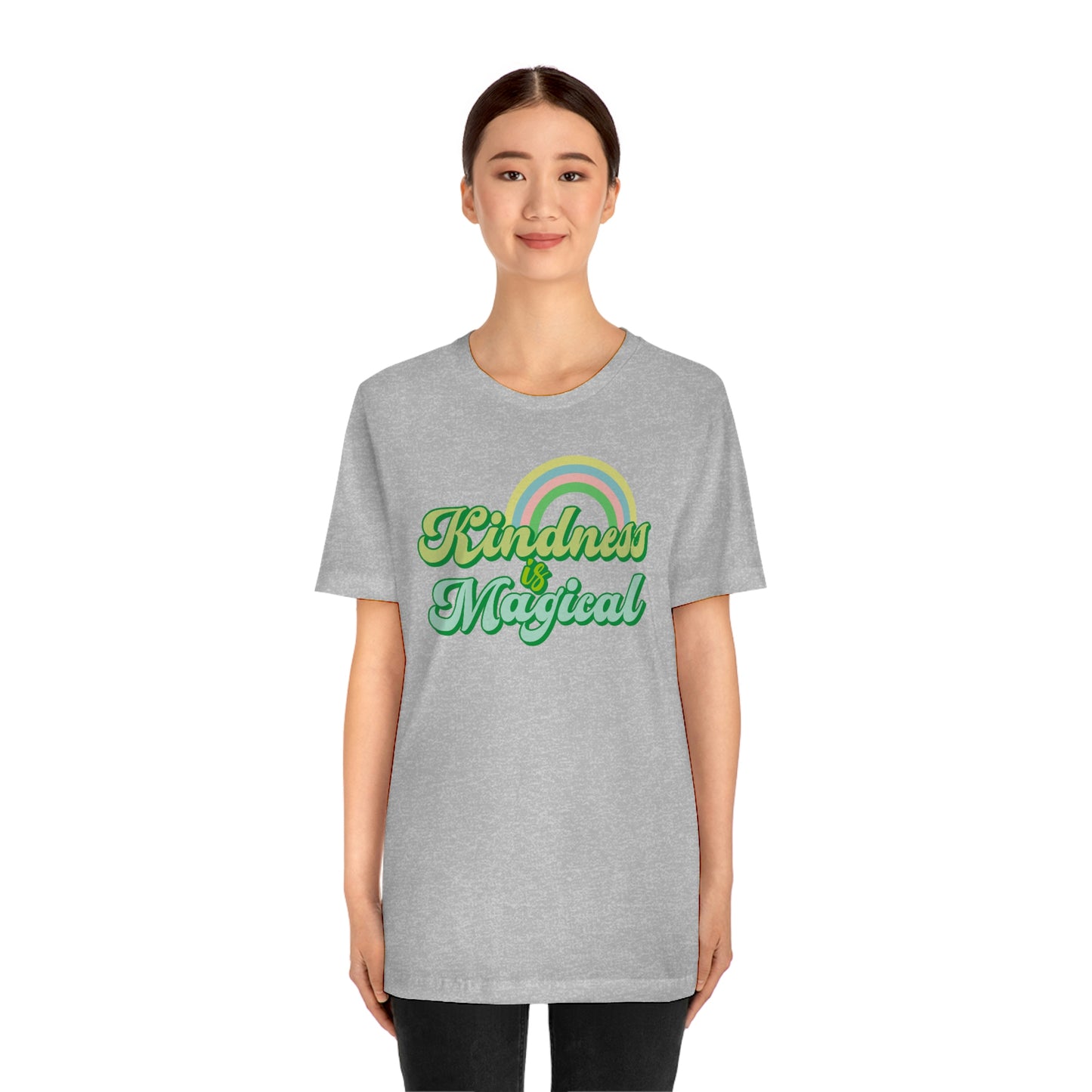 St. Patrick's Day "Kindness is Magical" - Front Side Only Unisex Jersey Short Sleeve Tee