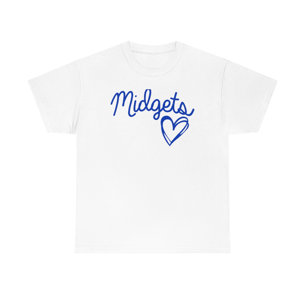 Midget Blue Heart Unisex Heavy Cotton Tee