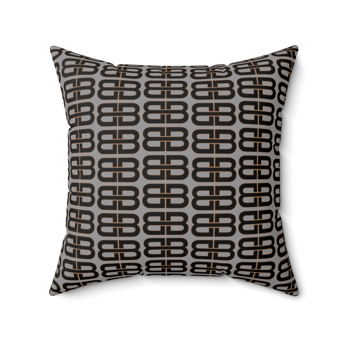 Gray Bhava Brand Pattern Square Pillow