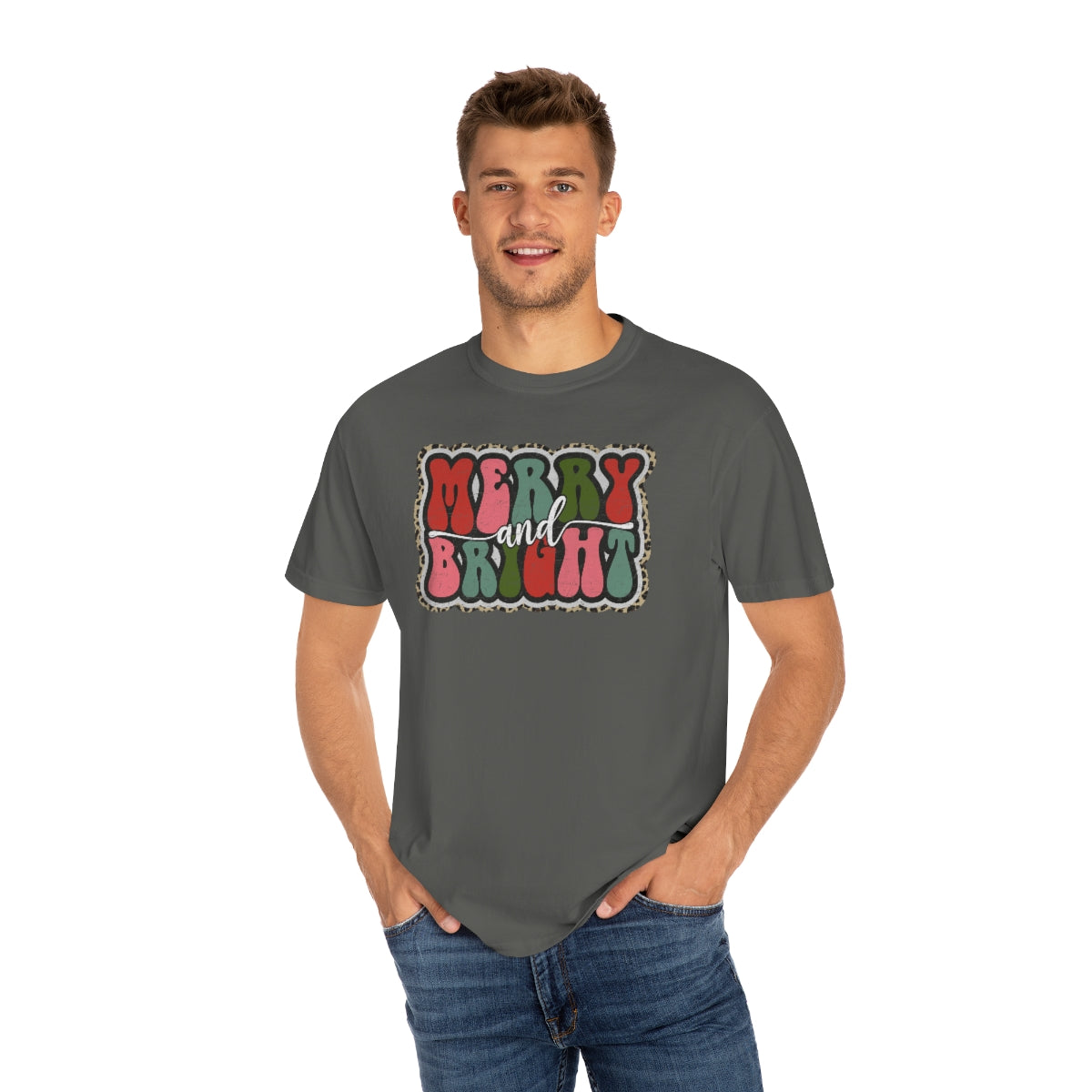Merry and Bright Unisex Garment-Dyed Comfort Colors PREMIUM T-shirt