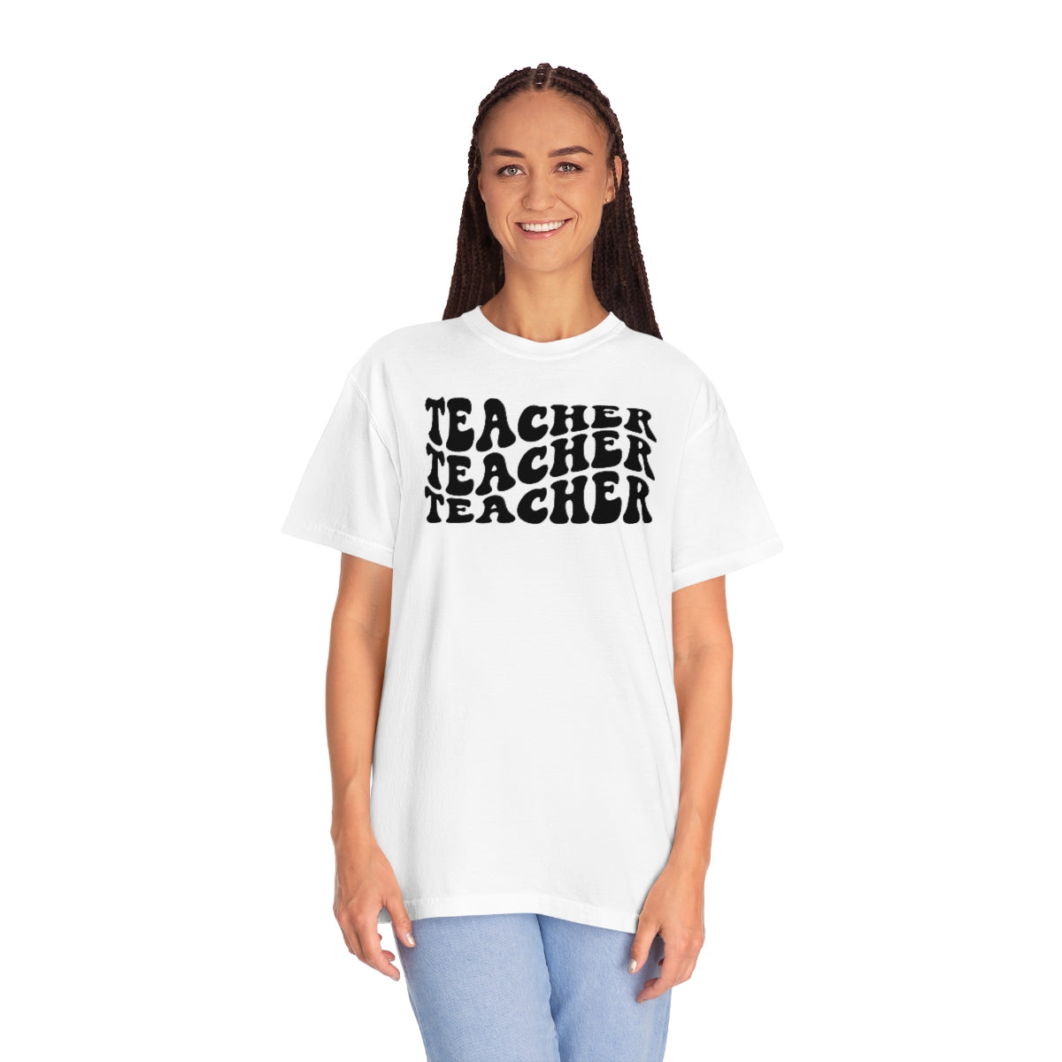 Teacher Black Print Unisex Garment-Dyed PREMIUM T-shirt