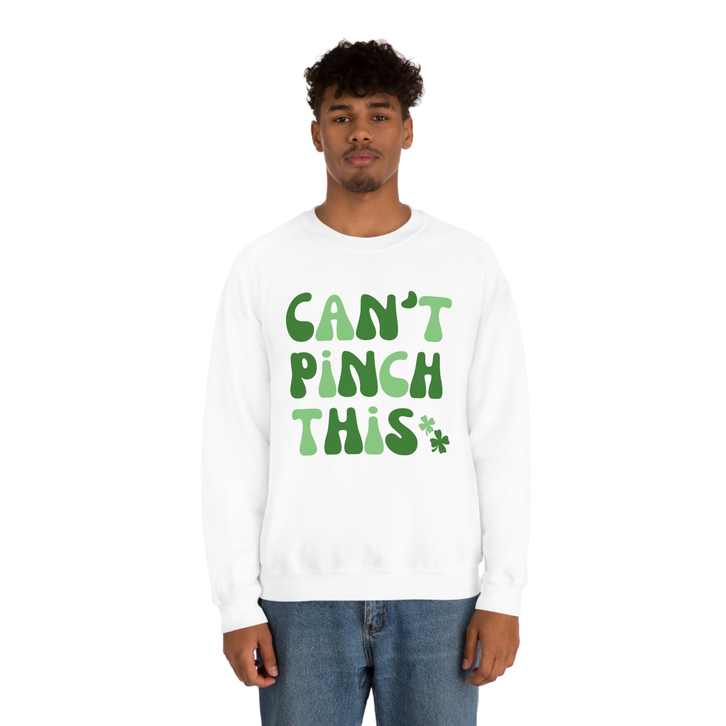 St. Patrick's Day "Can't Pinch This" Design Unisex Heavy Blend Crewneck Sweatshirt