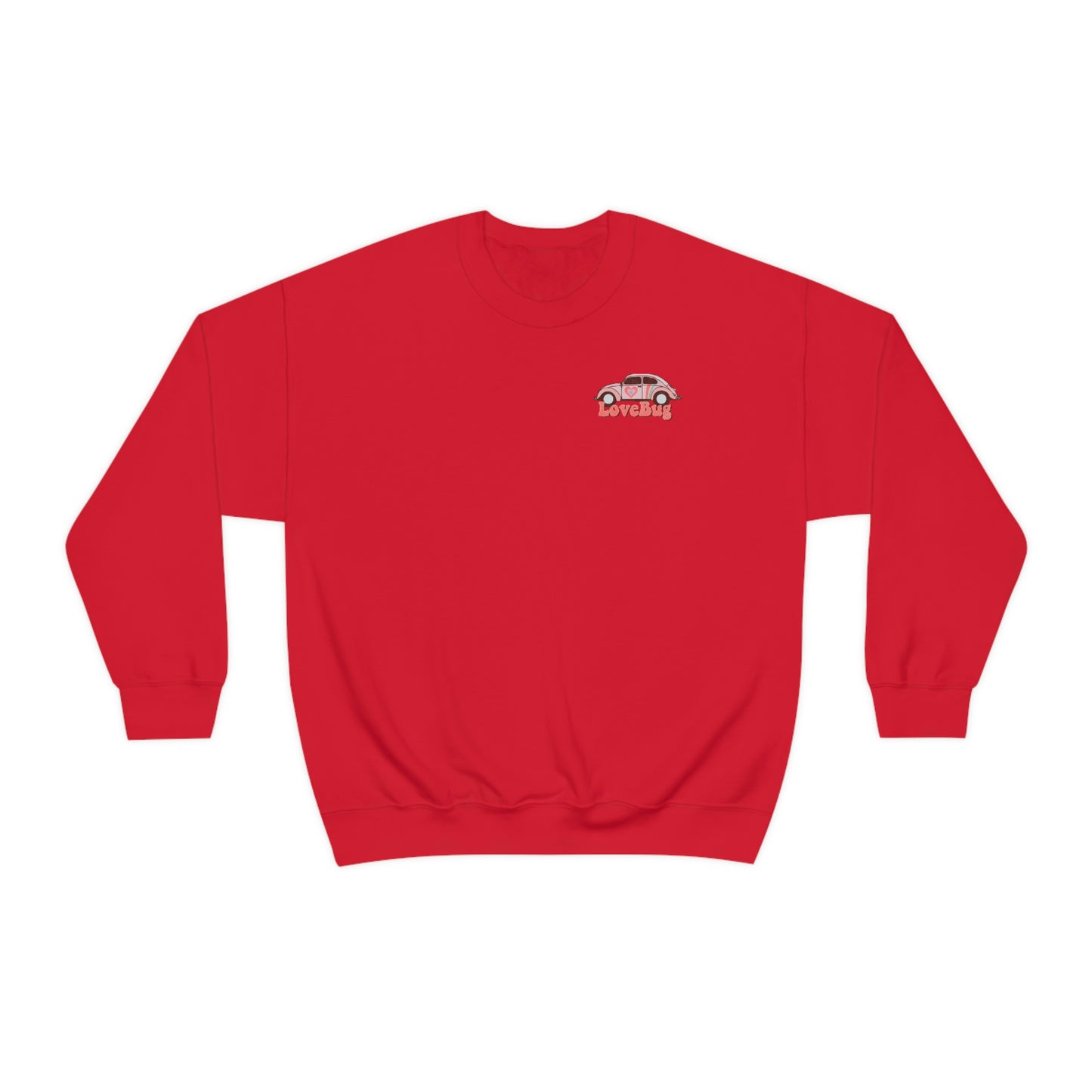 Front and Back Image "Lovebug" Unisex Heavy Blend™ Crewneck Sweatshirt