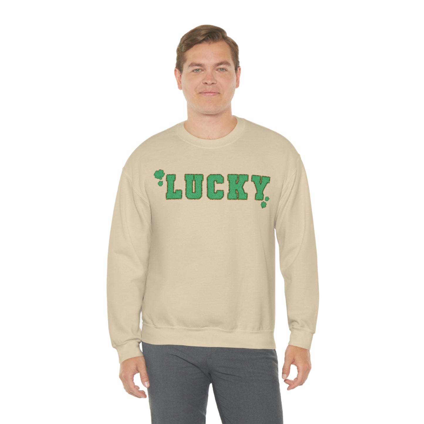 St. Patrick's Day "Lucky" Design Unisex Heavy Blend Crewneck Sweatshirt