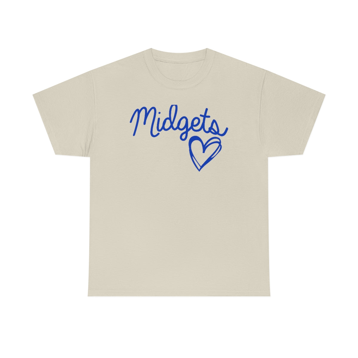 Midget Blue Heart Unisex Heavy Cotton Tee
