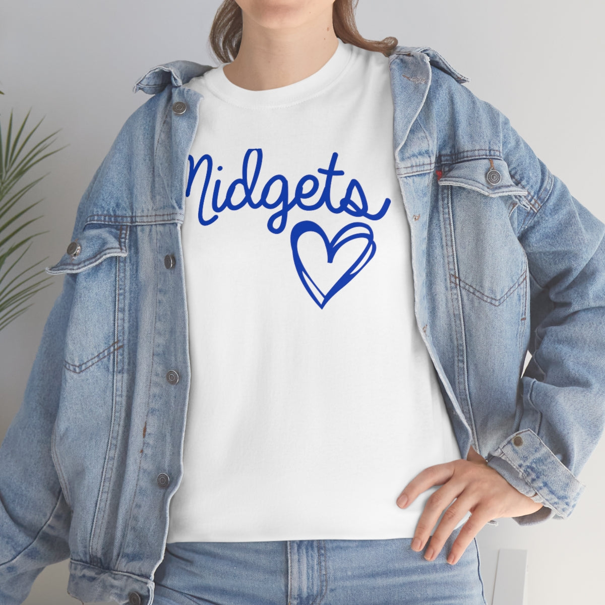 Midget Blue Heart Unisex Heavy Cotton Tee