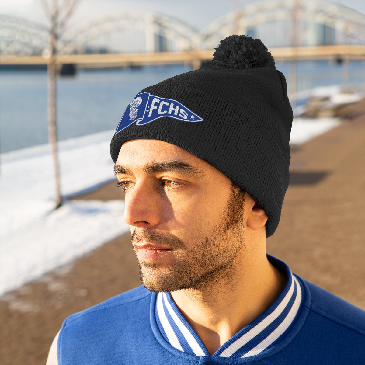 Freeburg Midget Pennant Pom Pom Beanie