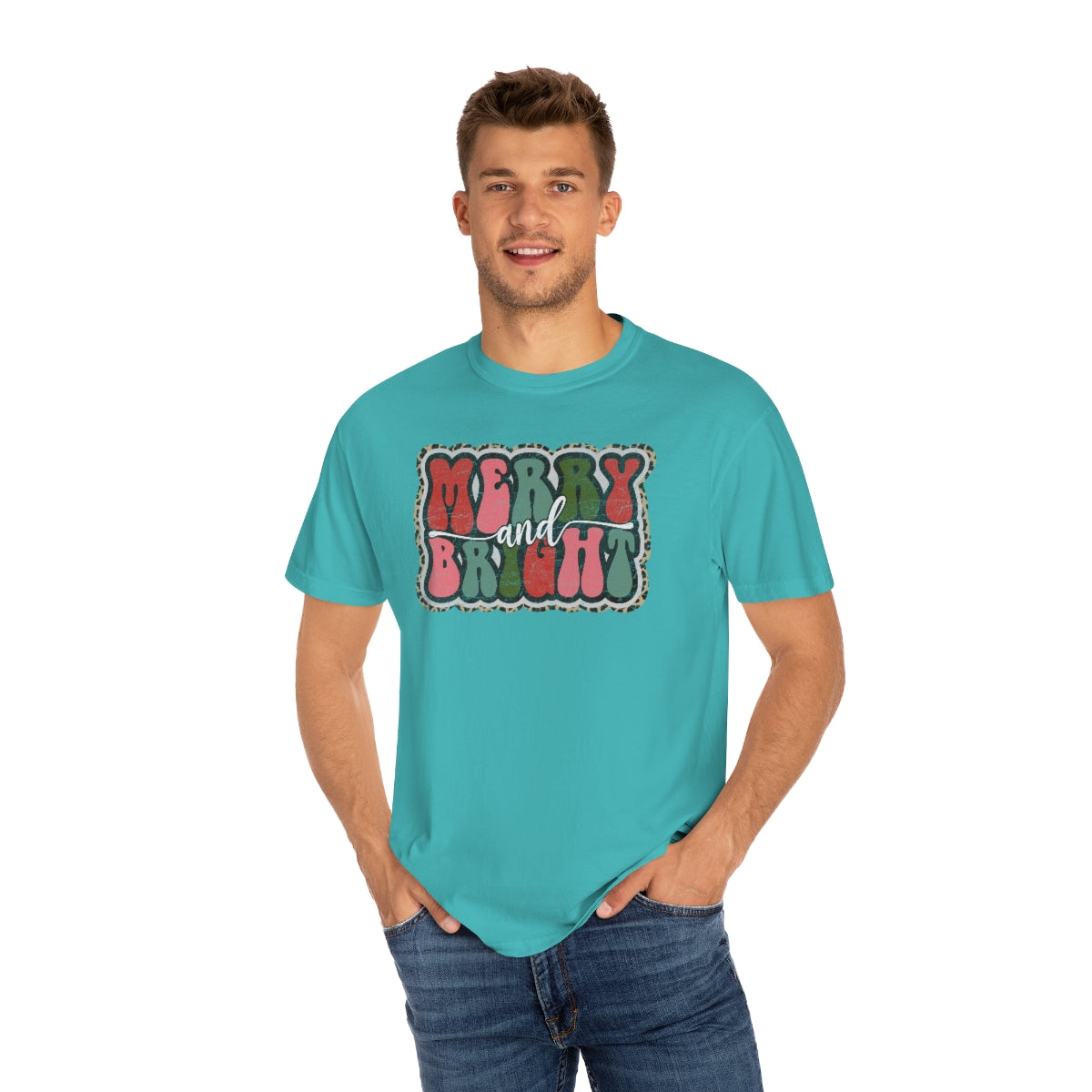 Merry and Bright Unisex Garment-Dyed Comfort Colors PREMIUM T-shirt