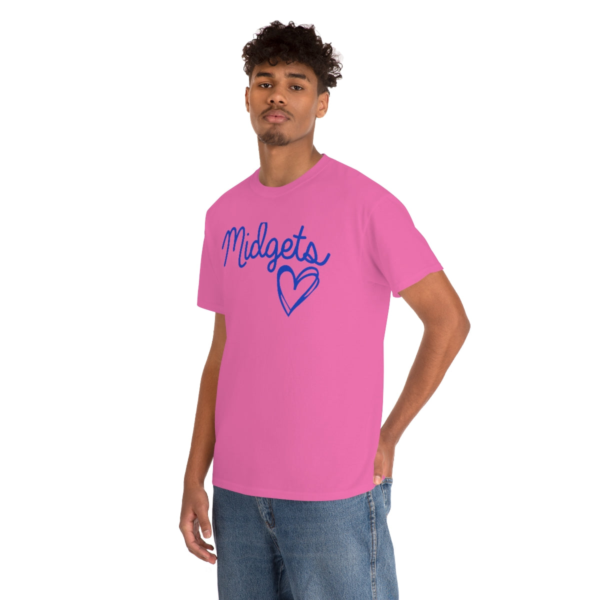 Midget Blue Heart Unisex Heavy Cotton Tee