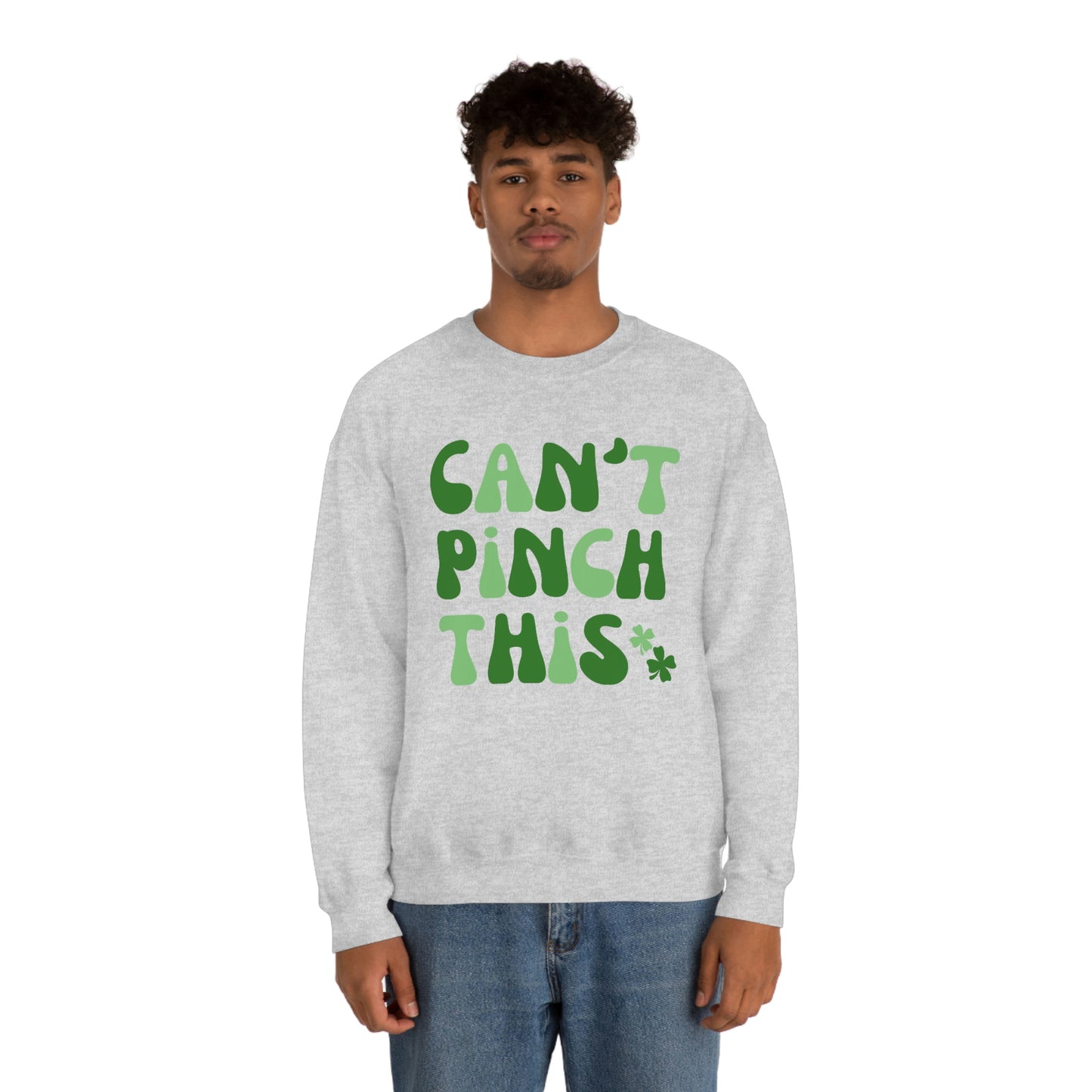 St. Patrick's Day "Can't Pinch This" Design Unisex Heavy Blend Crewneck Sweatshirt