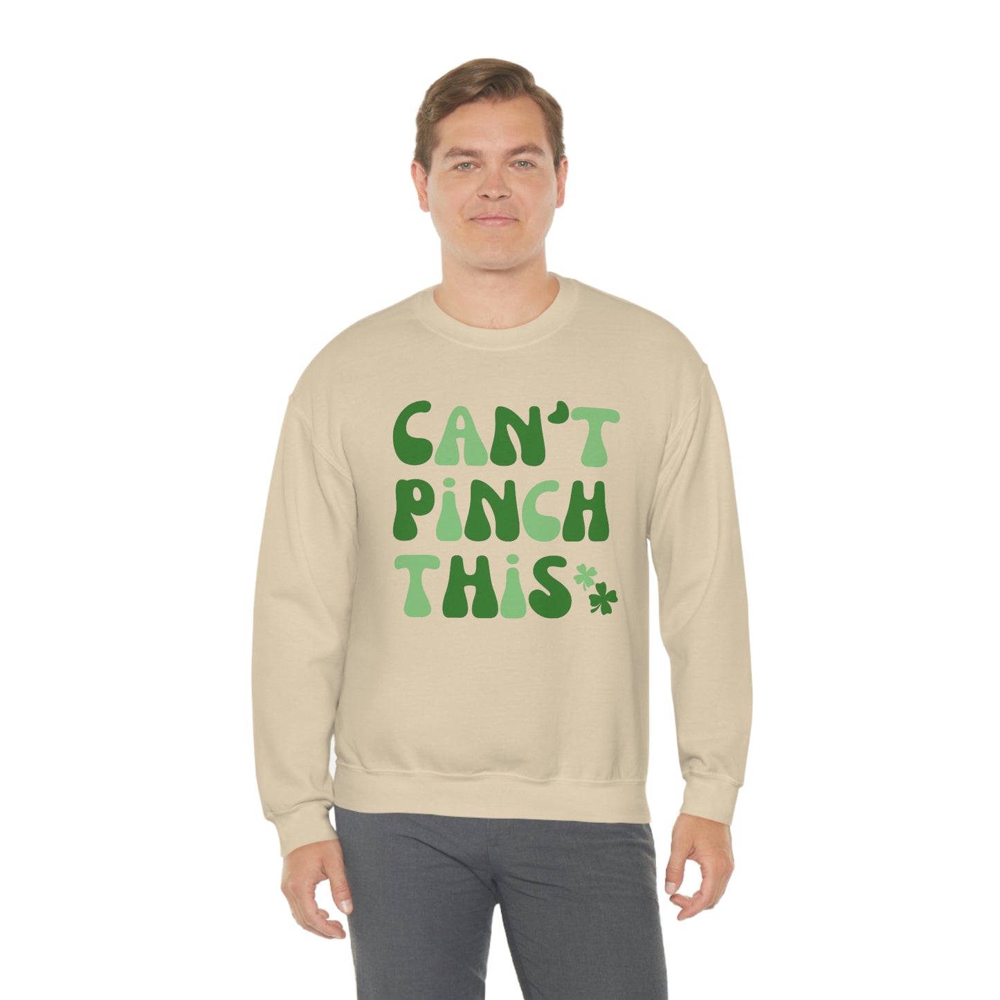 St. Patrick's Day "Can't Pinch This" Design Unisex Heavy Blend Crewneck Sweatshirt