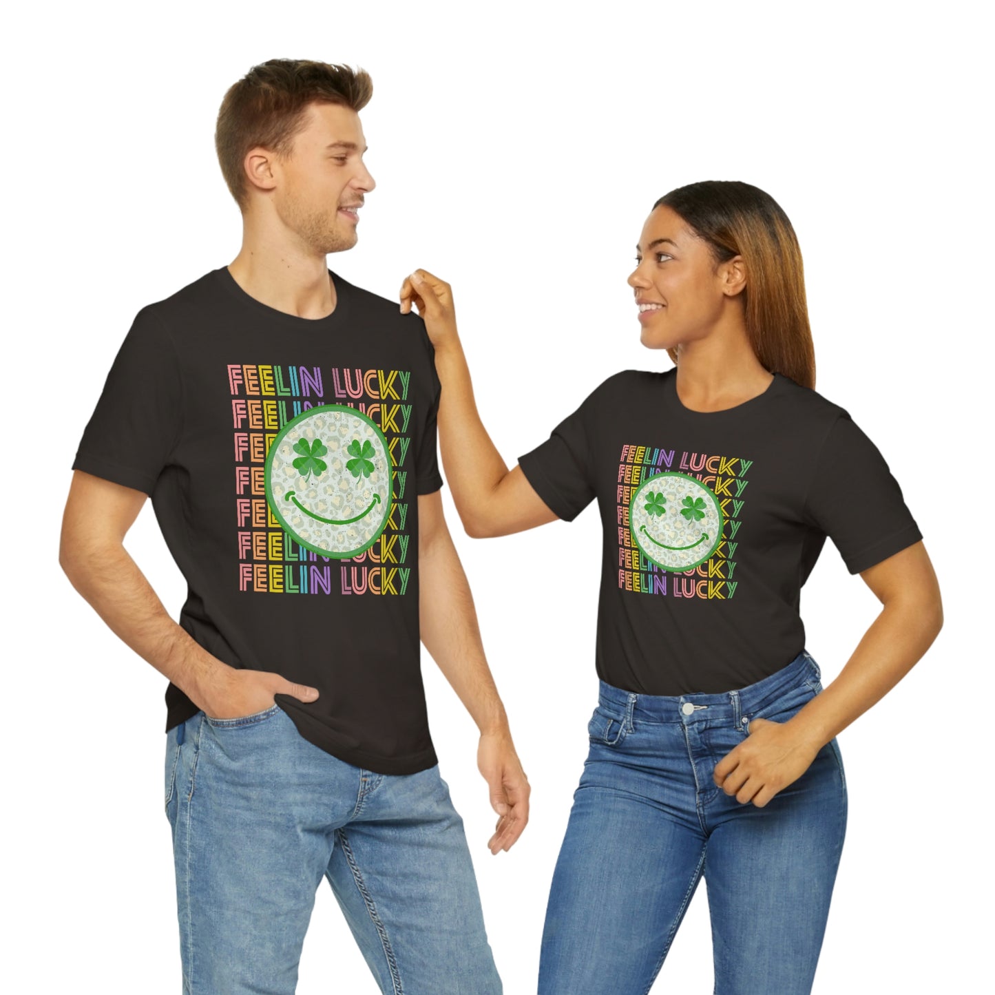 St. Patrick's Day "Feelin Lucky" Unisex Jersey Short Sleeve Tee