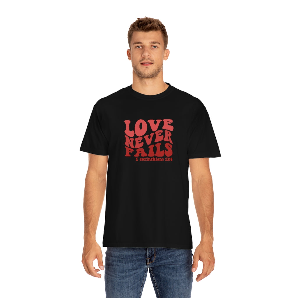 Love Never Fails Unisex Garment-Dyed PREMIUM T-shirt