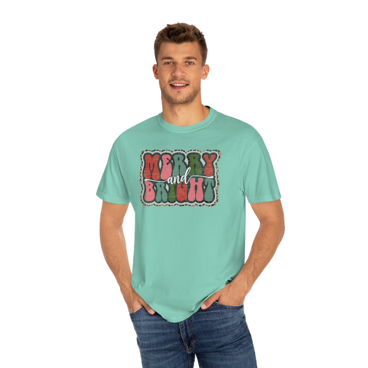 Merry and Bright Unisex Garment-Dyed Comfort Colors PREMIUM T-shirt