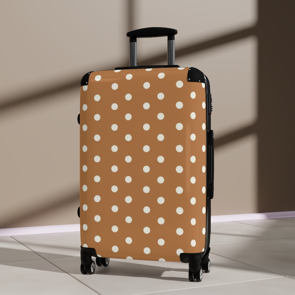 Rustic Polka Dots Suitcases