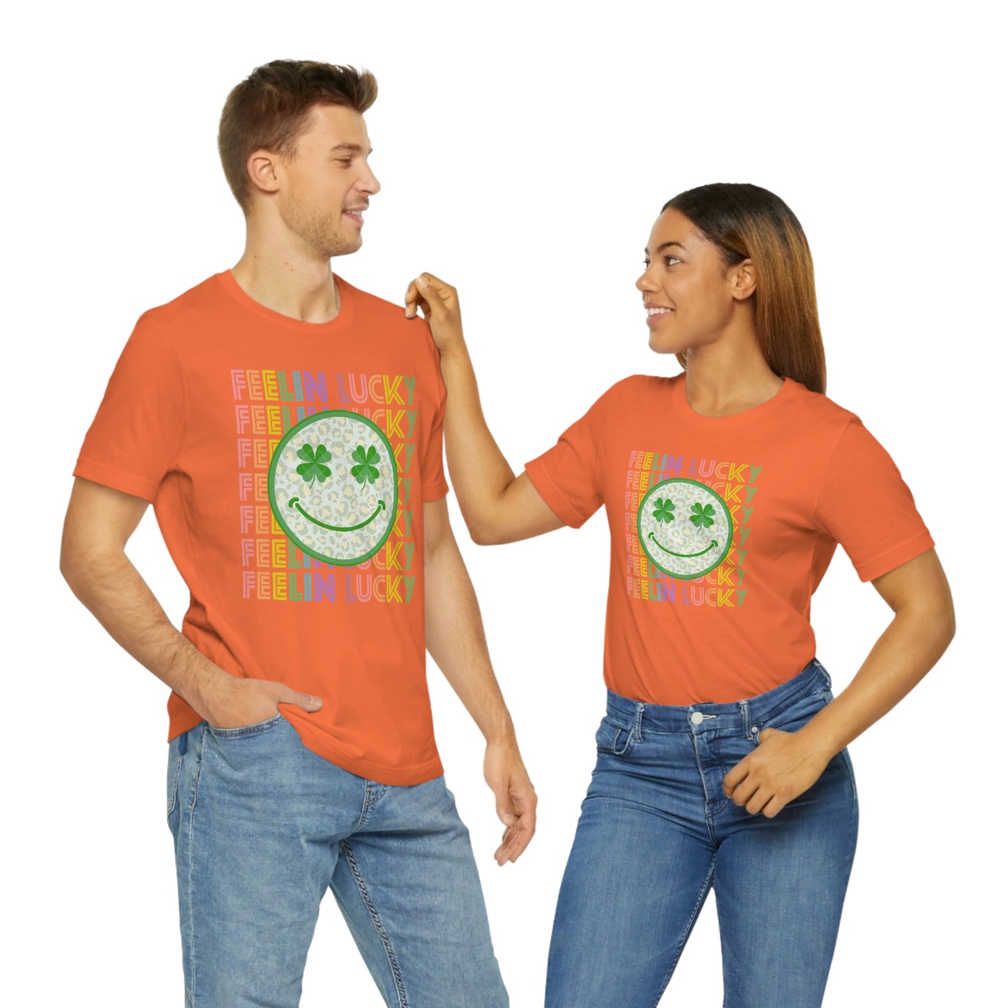St. Patrick's Day "Feelin Lucky" Unisex Jersey Short Sleeve Tee