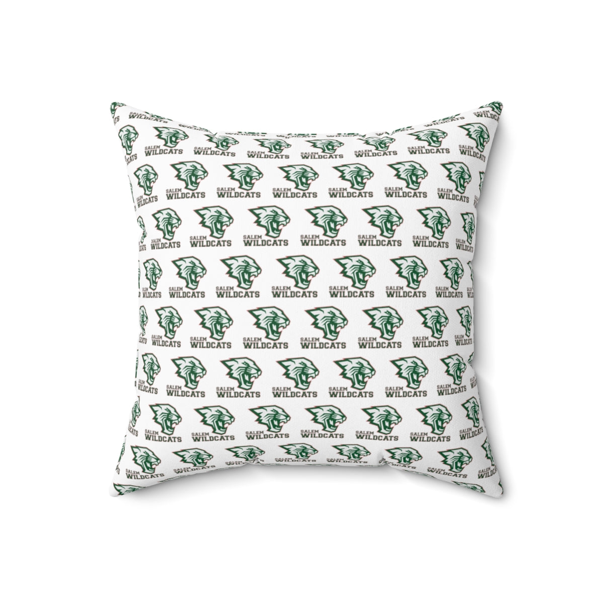 White Salem Wildcats Spun Polyester Square Pillow