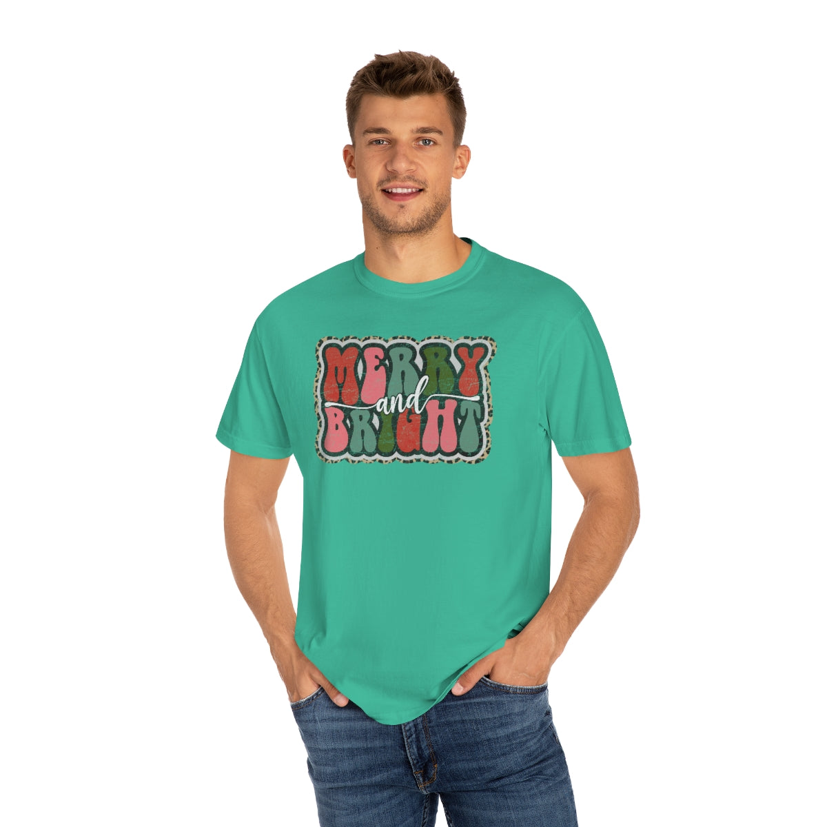 Merry and Bright Unisex Garment-Dyed Comfort Colors PREMIUM T-shirt