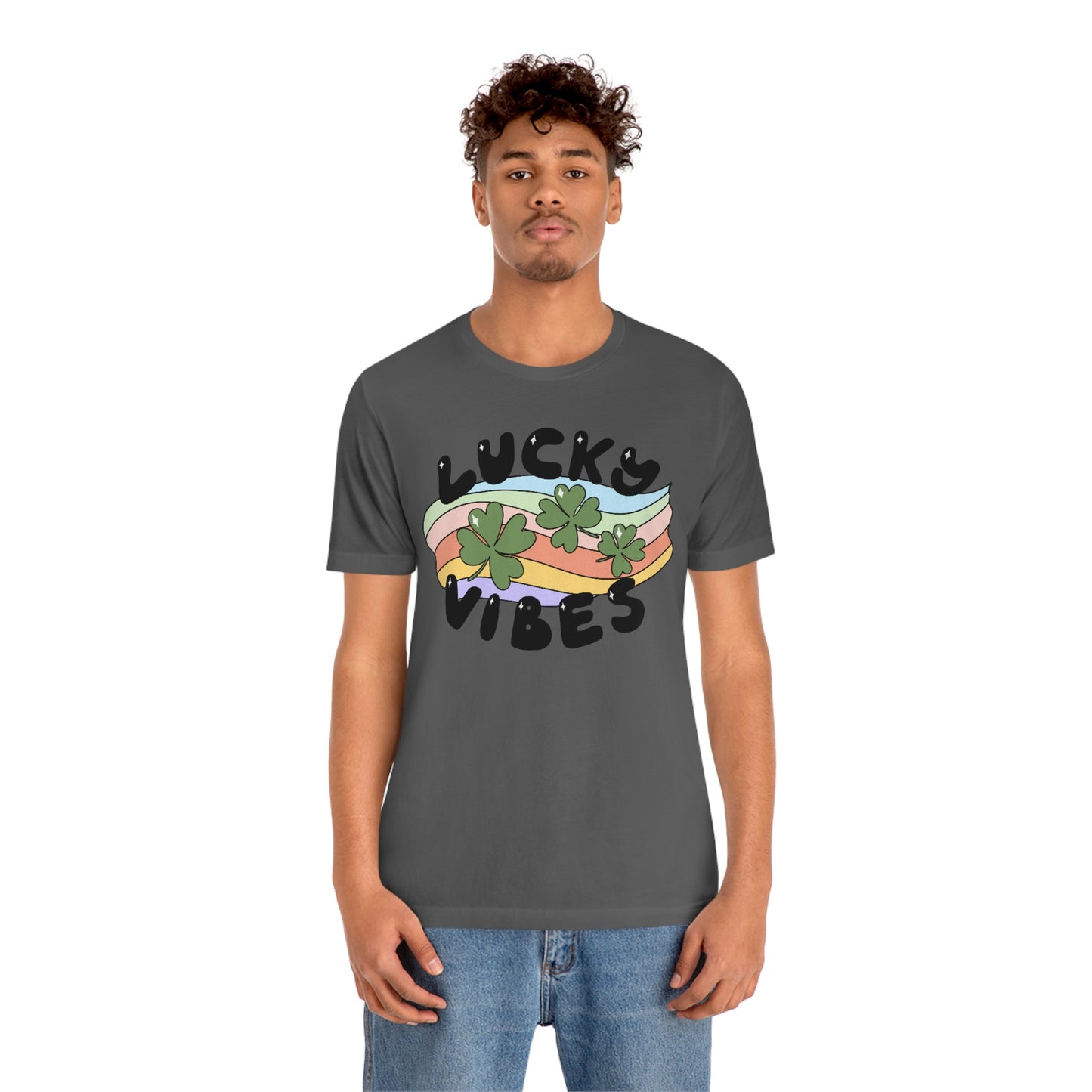 St. Patrick's Day "Lucky Vibes" Unisex Jersey Short Sleeve Tee