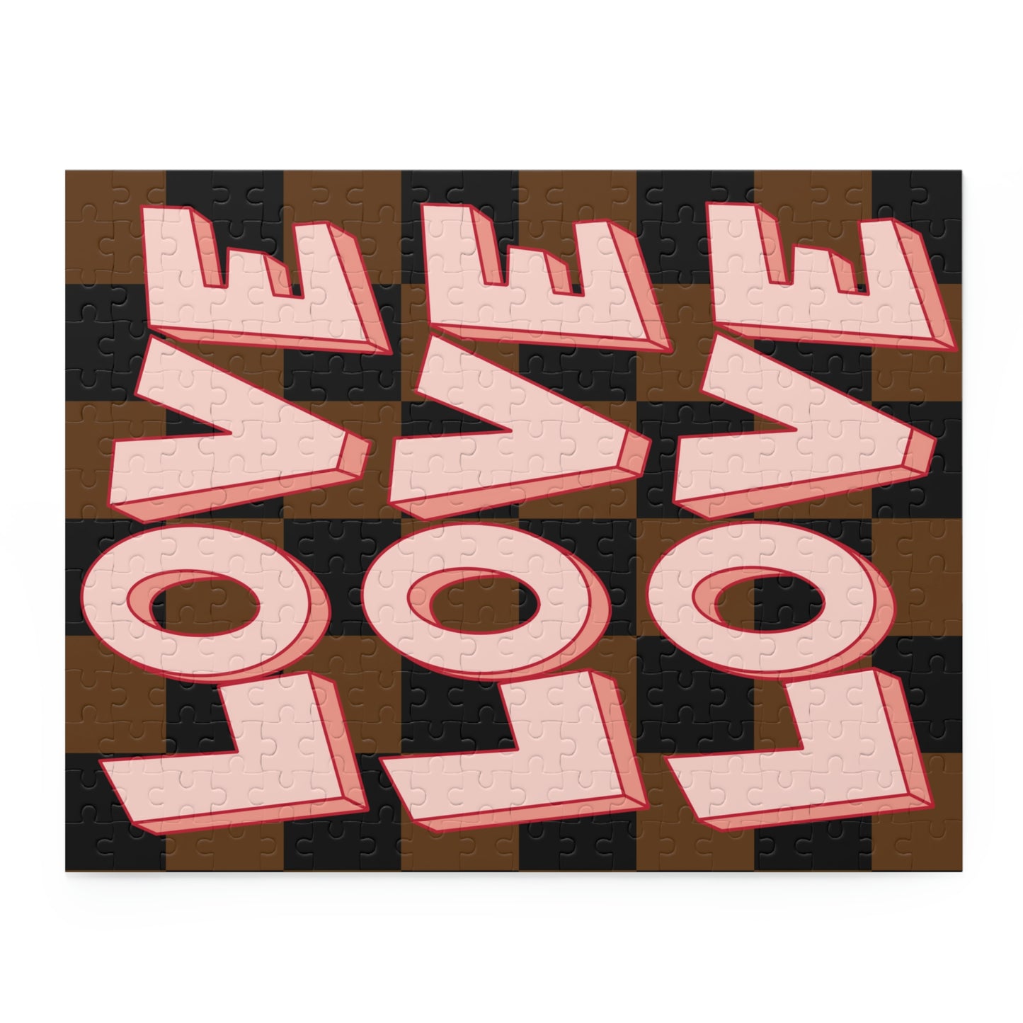 Love Love Love Checkered Puzzle (120, 252, 500-Piece)