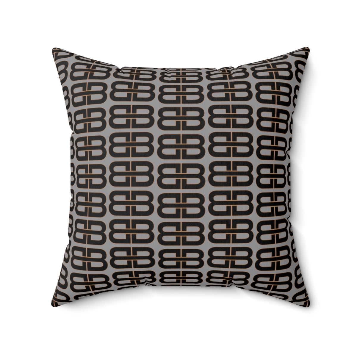 Gray Bhava Brand Pattern Square Pillow
